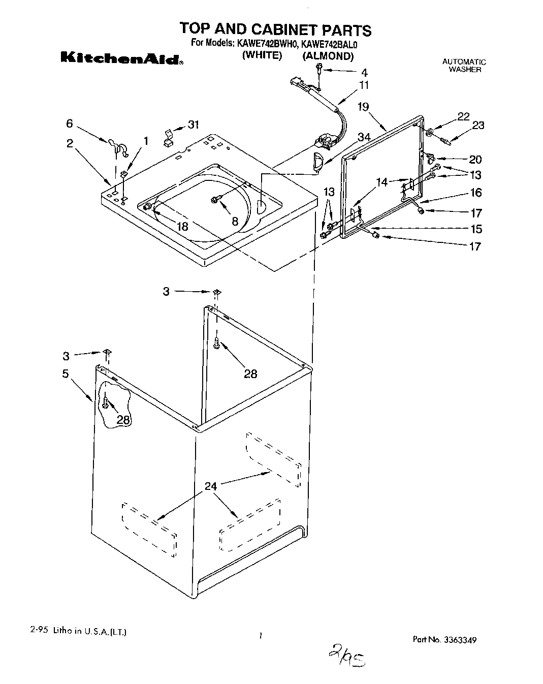 01 - TOP AND CABINET, LIT/OPTIONAL