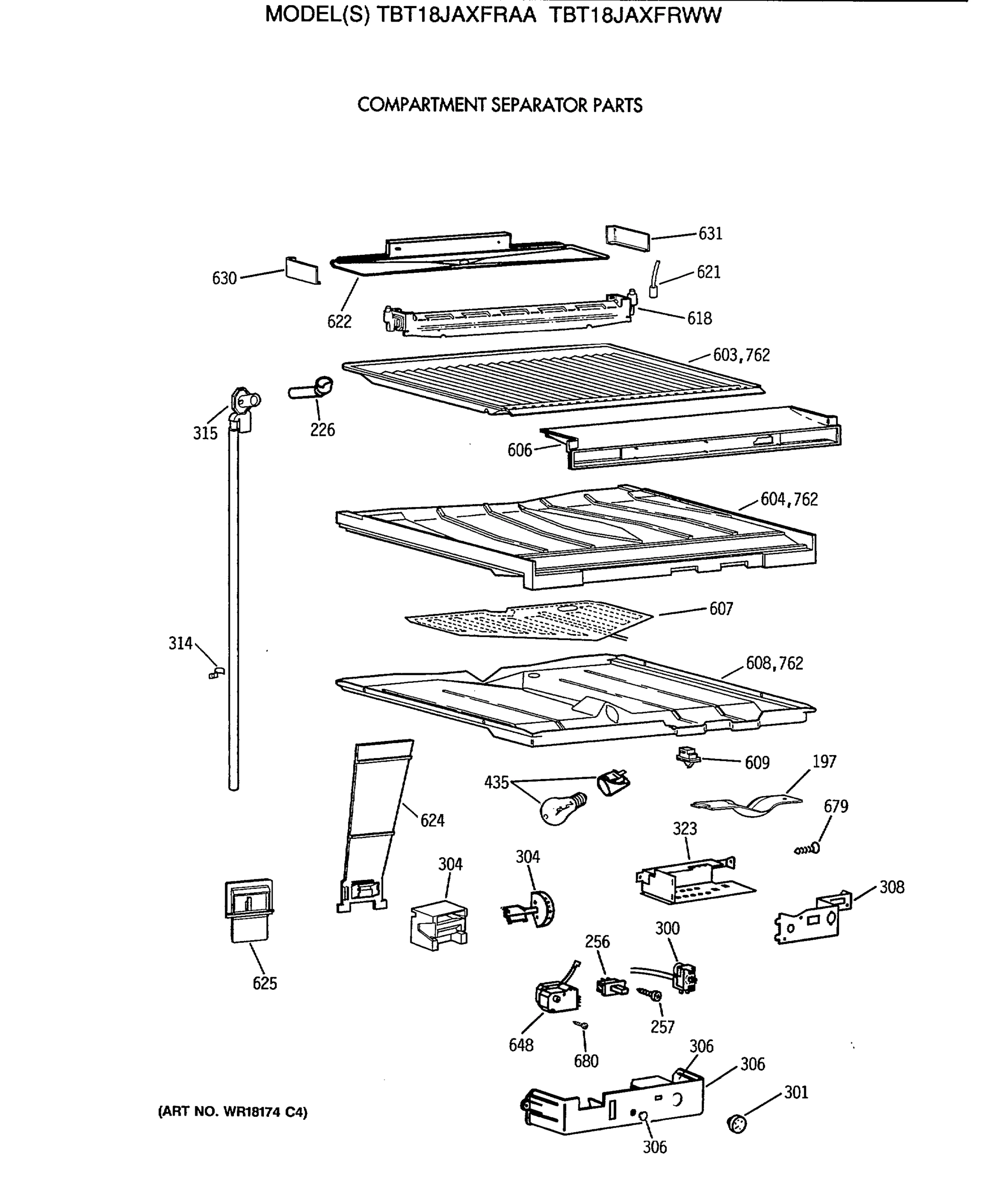 COMPARTMENT SEPARATOR PARTS