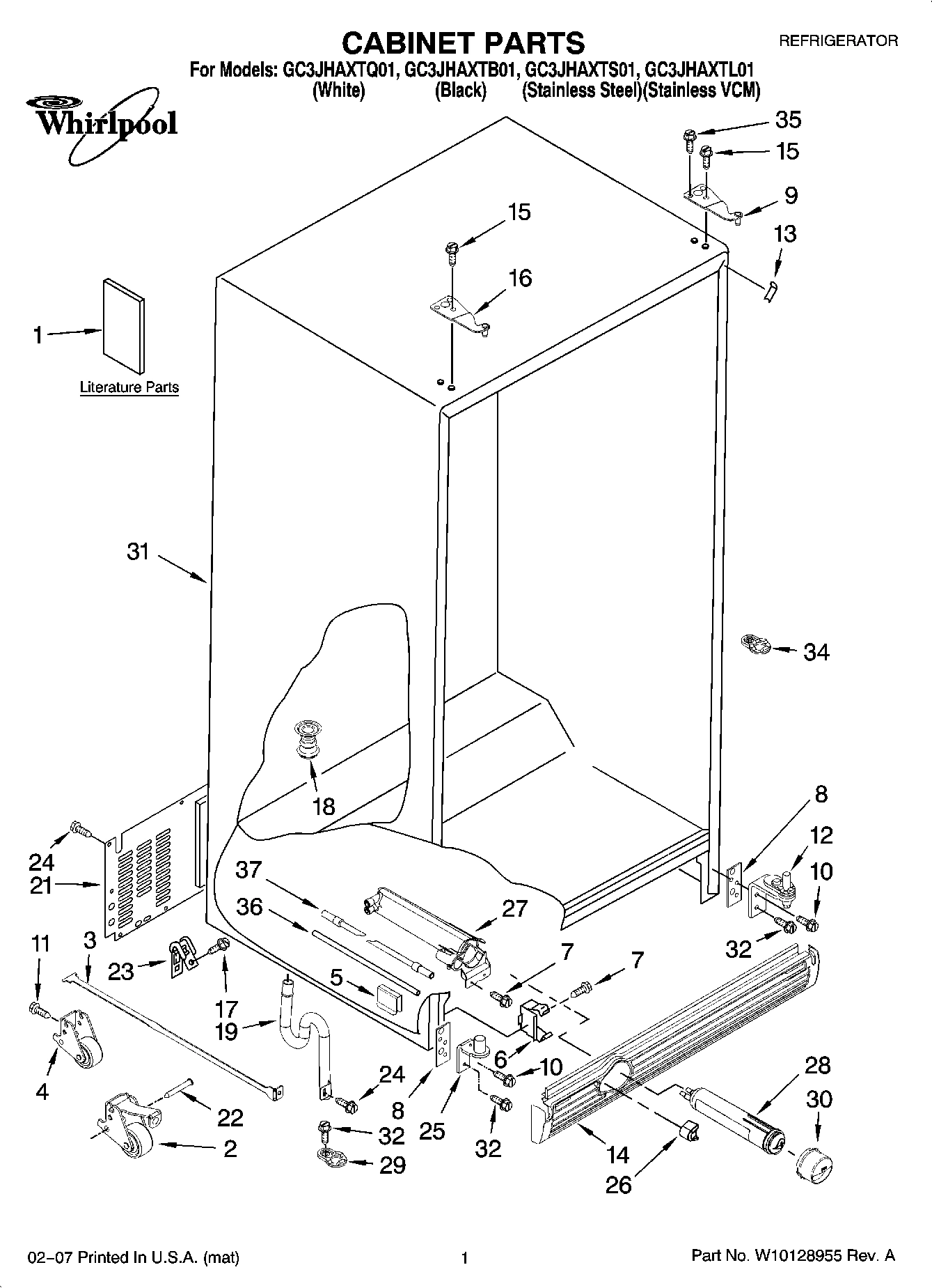 01 - CABINET PARTS