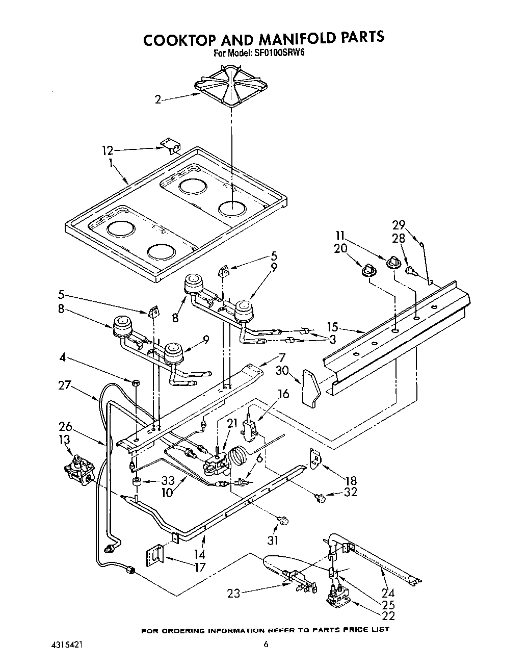 05 - COOKTOP AND MANIFOLD, LIT/OPTIONAL