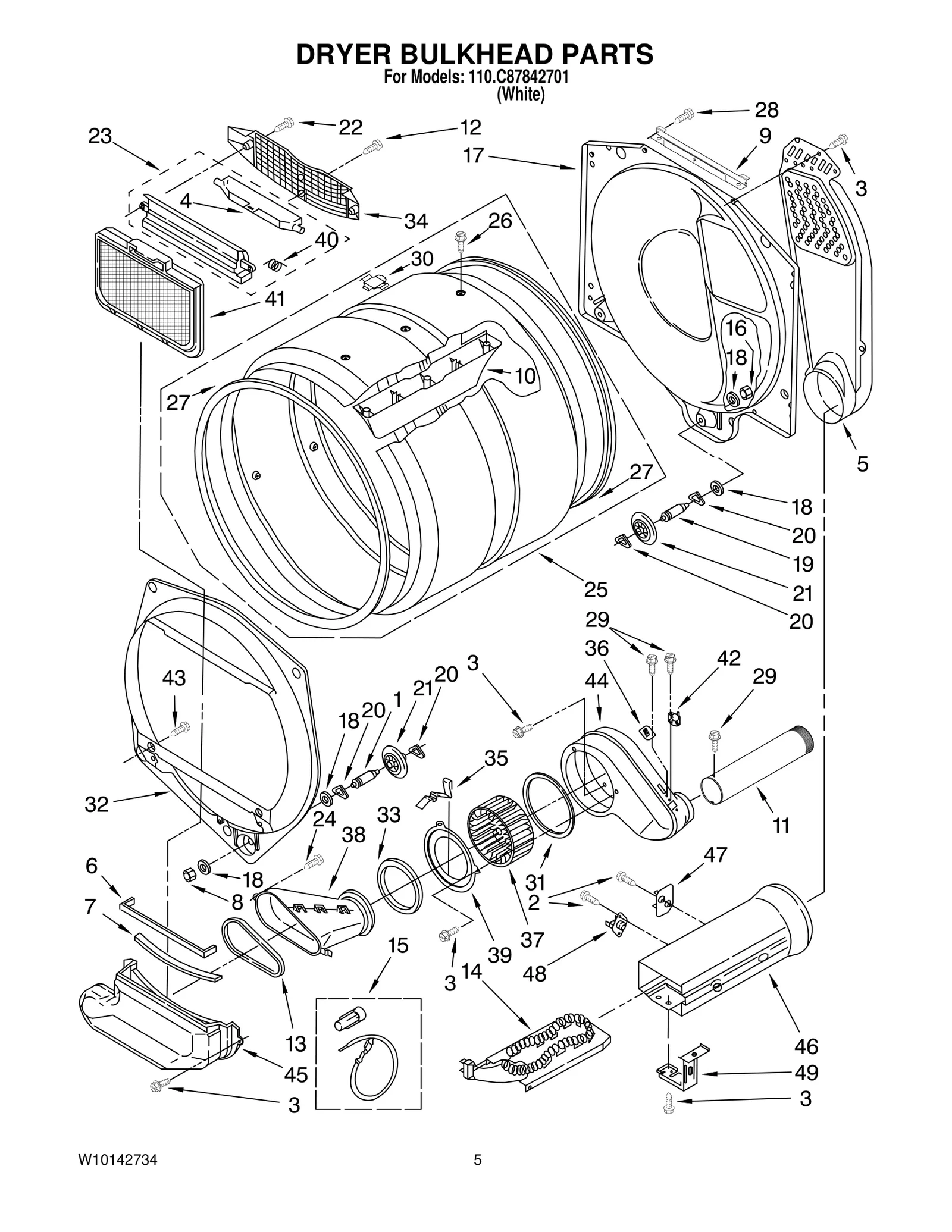 DRYER BULKHEAD PARTS