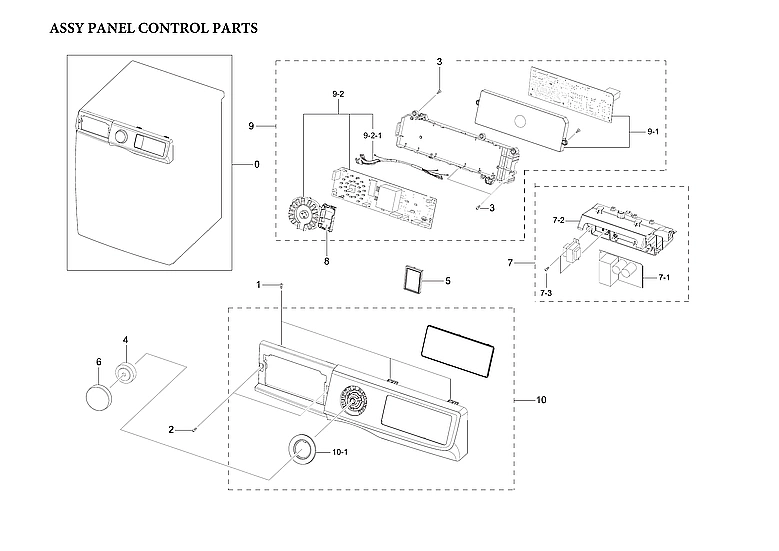 Control Panel Parts Assembly