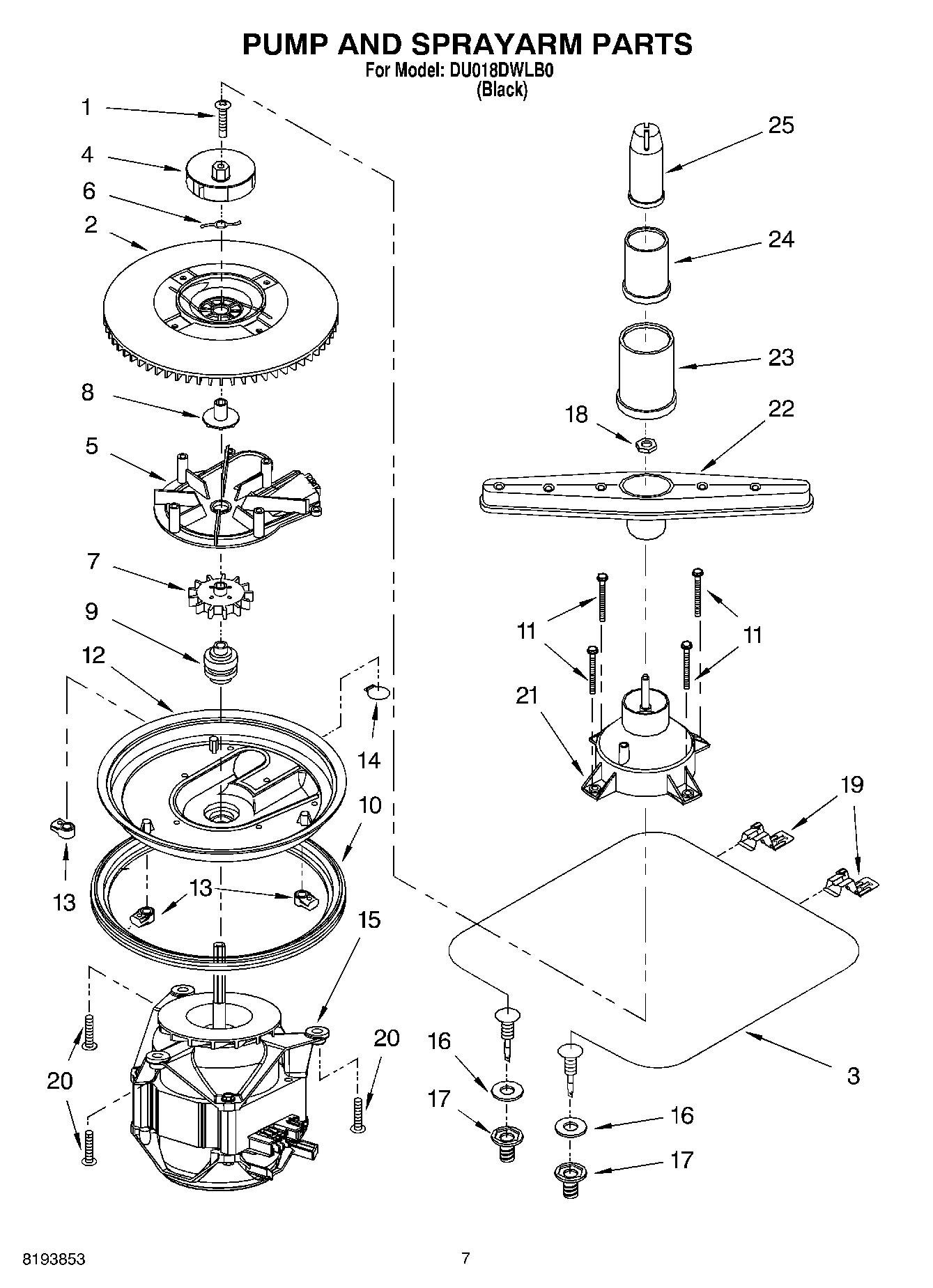 05 - PUMP AND SPRAYARM PARTS