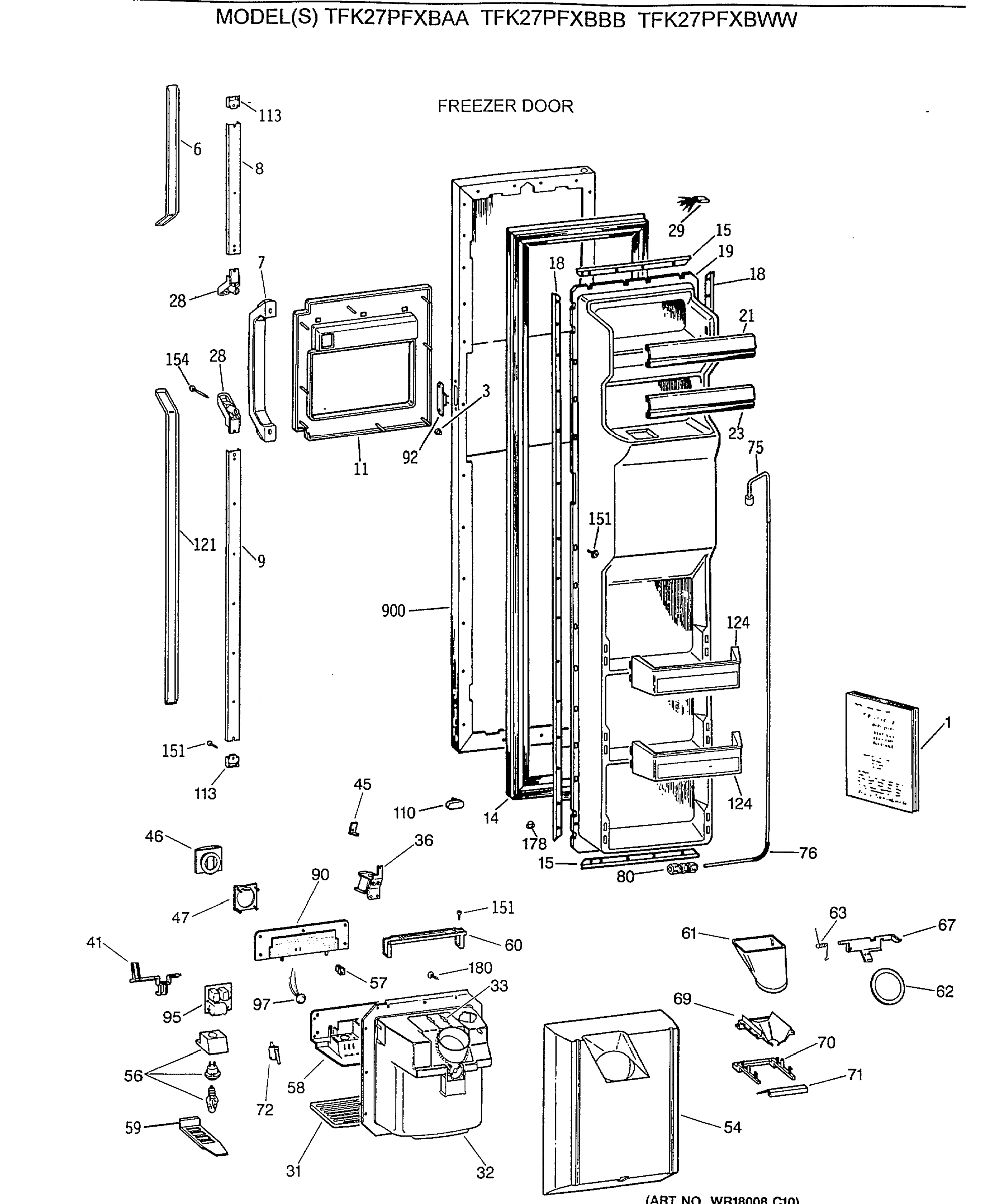 FREEZER DOOR