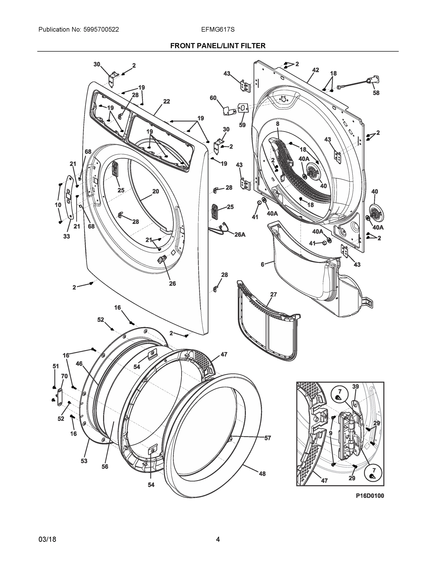 03 - FRONT PANEL/LINT FILTER