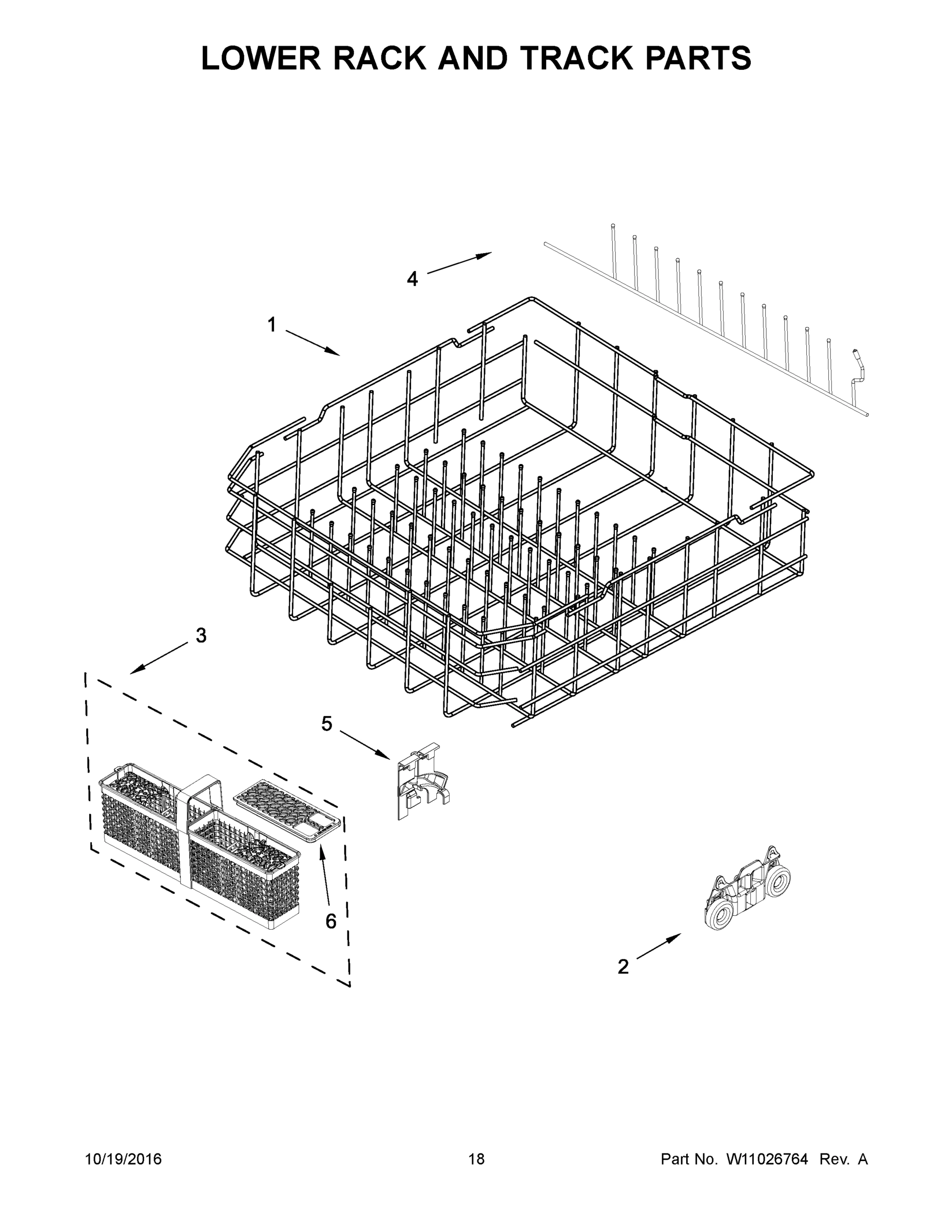 10 - LOWER RACK AND TRACK PARTS