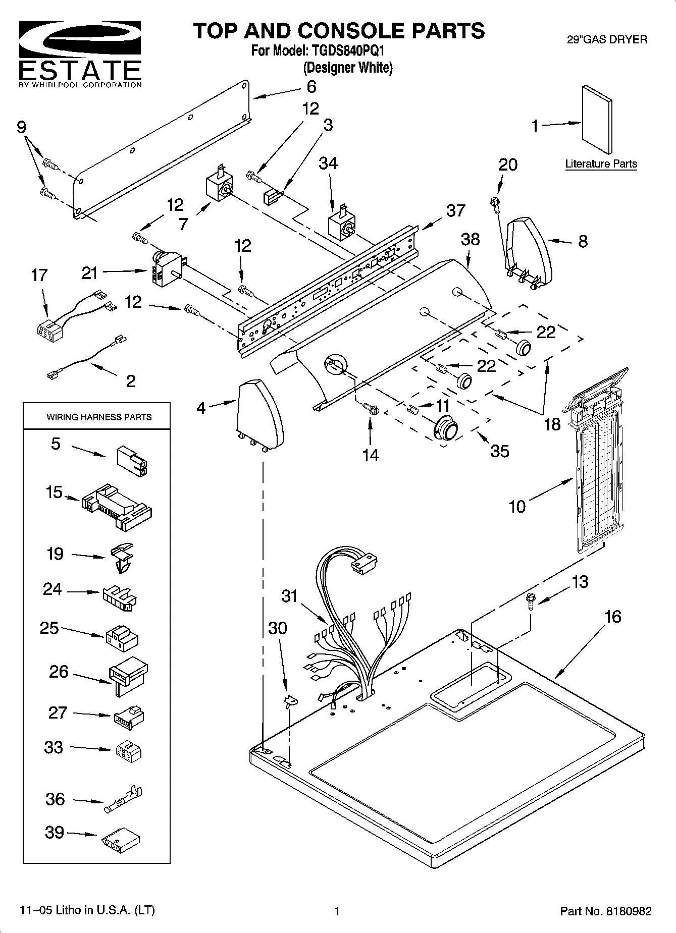 01 - TOP AND CONSOLE PARTS
