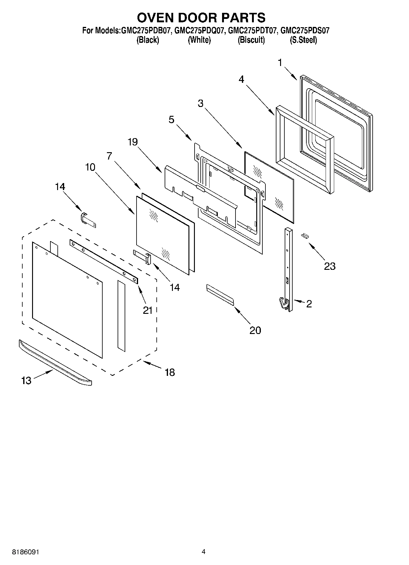 03 - OVEN DOOR PARTS