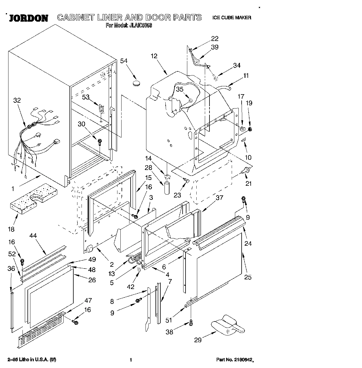 01 - CABINET LINER AND DOOR, LITERATURE