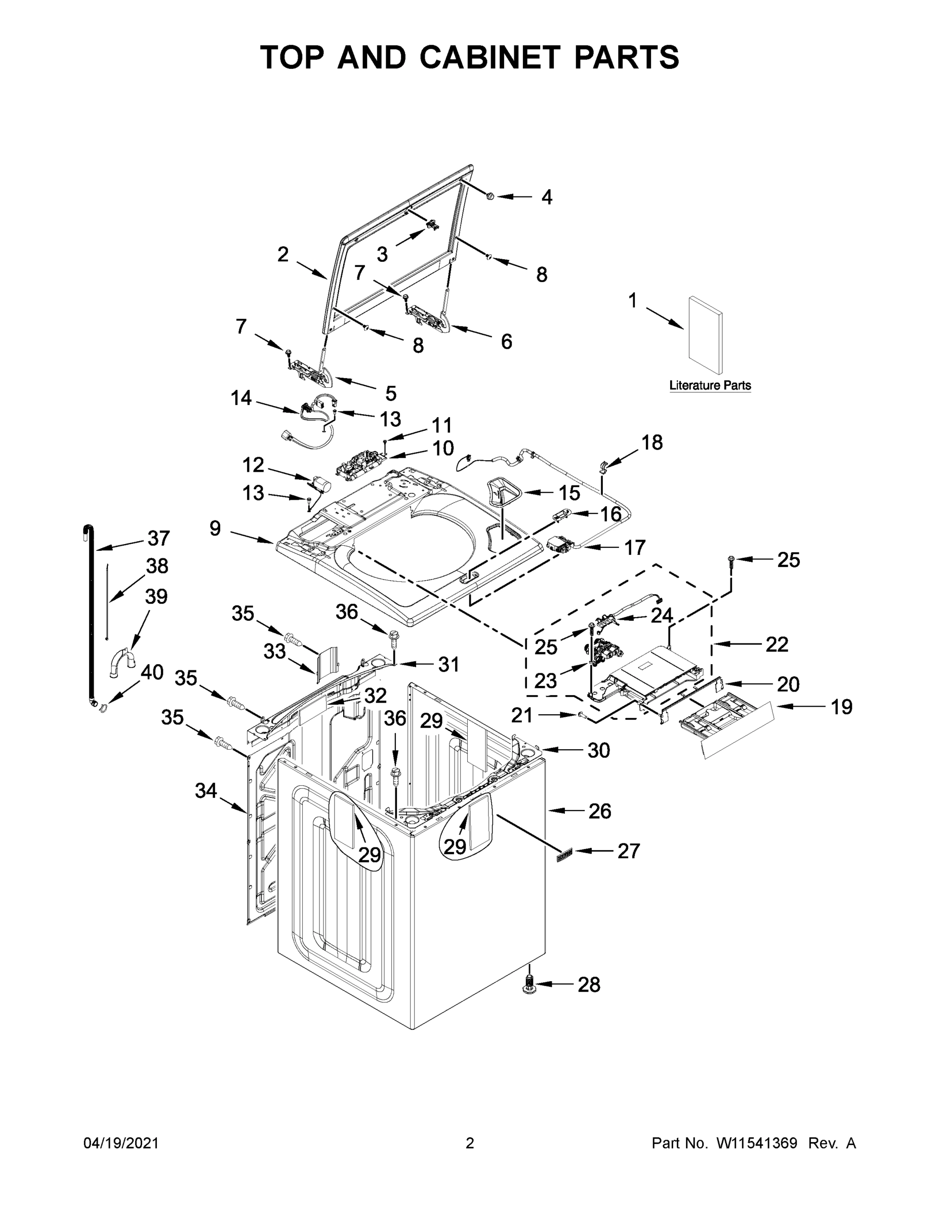 02 - TOP AND CABINET PARTS