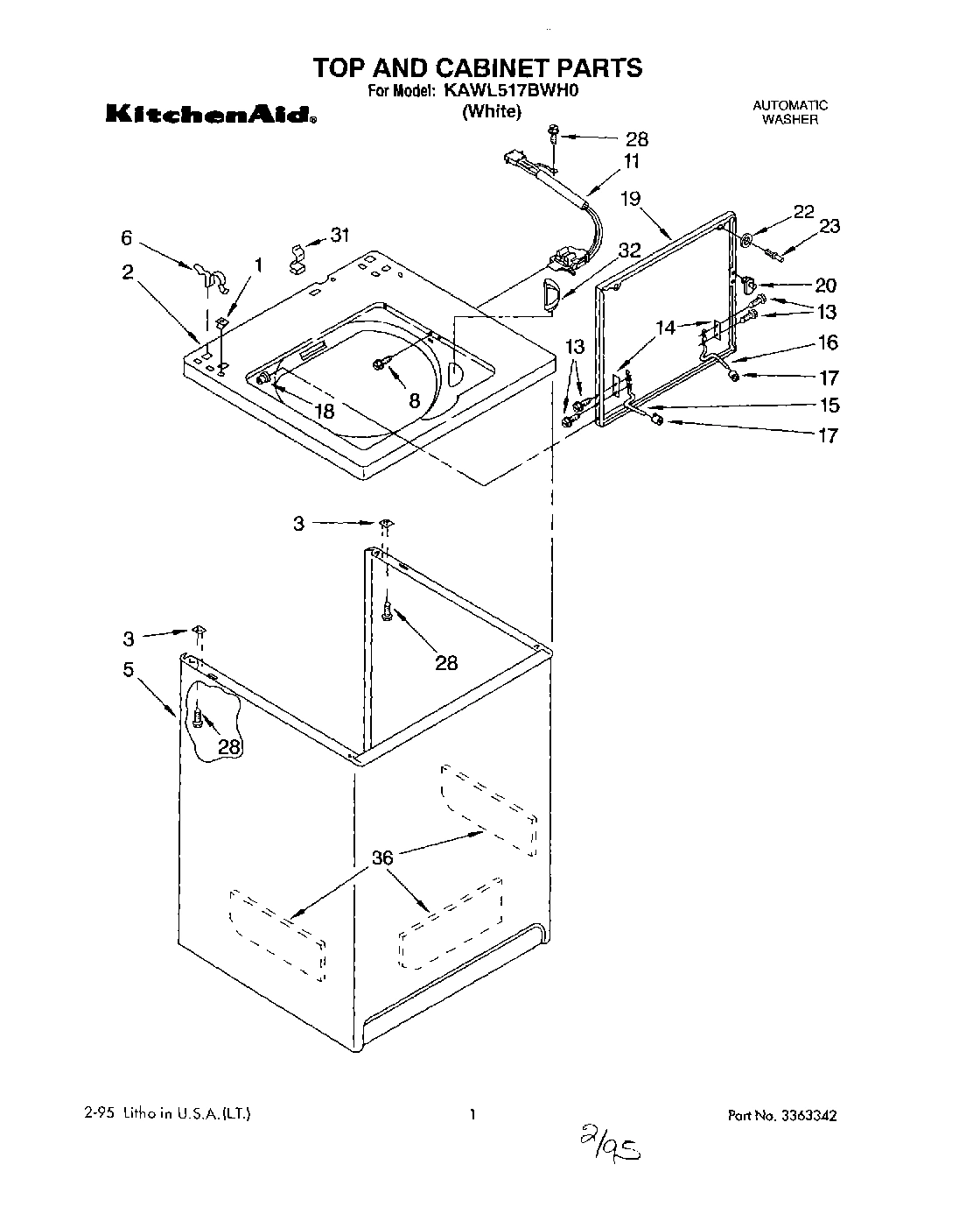 01 - TOP AND CABINET, LIT/OPTIONAL