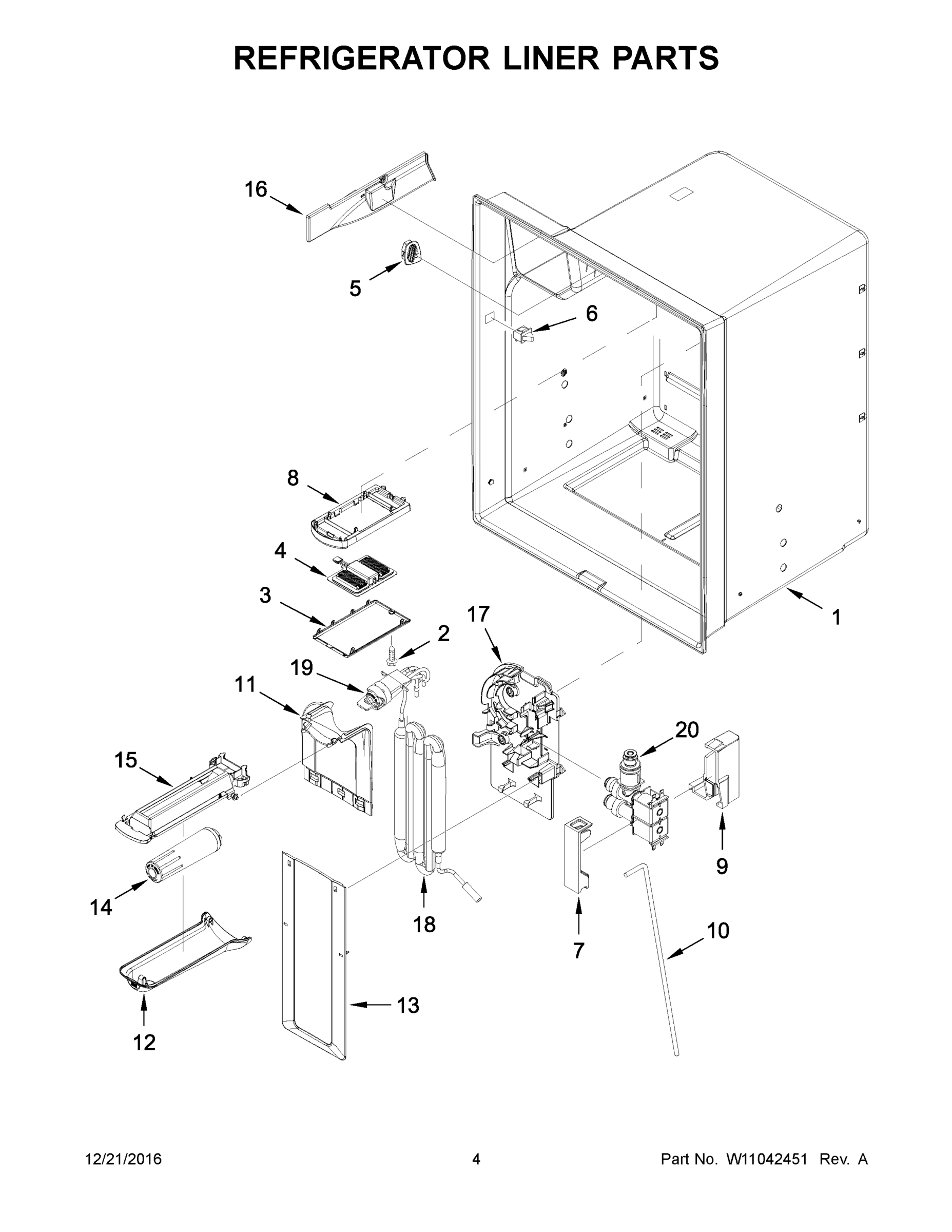 03 - REFRIGERATOR LINER PARTS