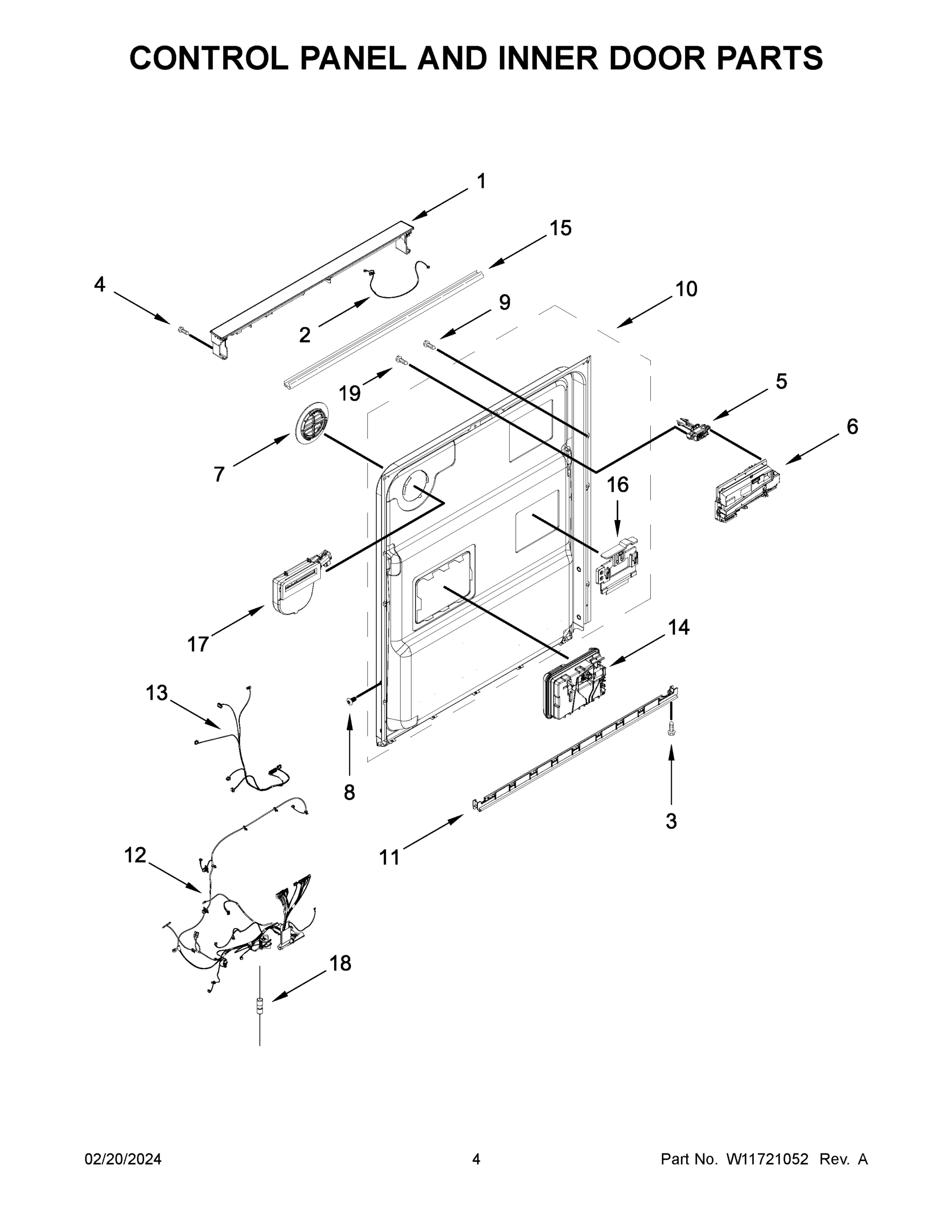 03 - CONTROL PANEL AND INNER DOOR PARTS