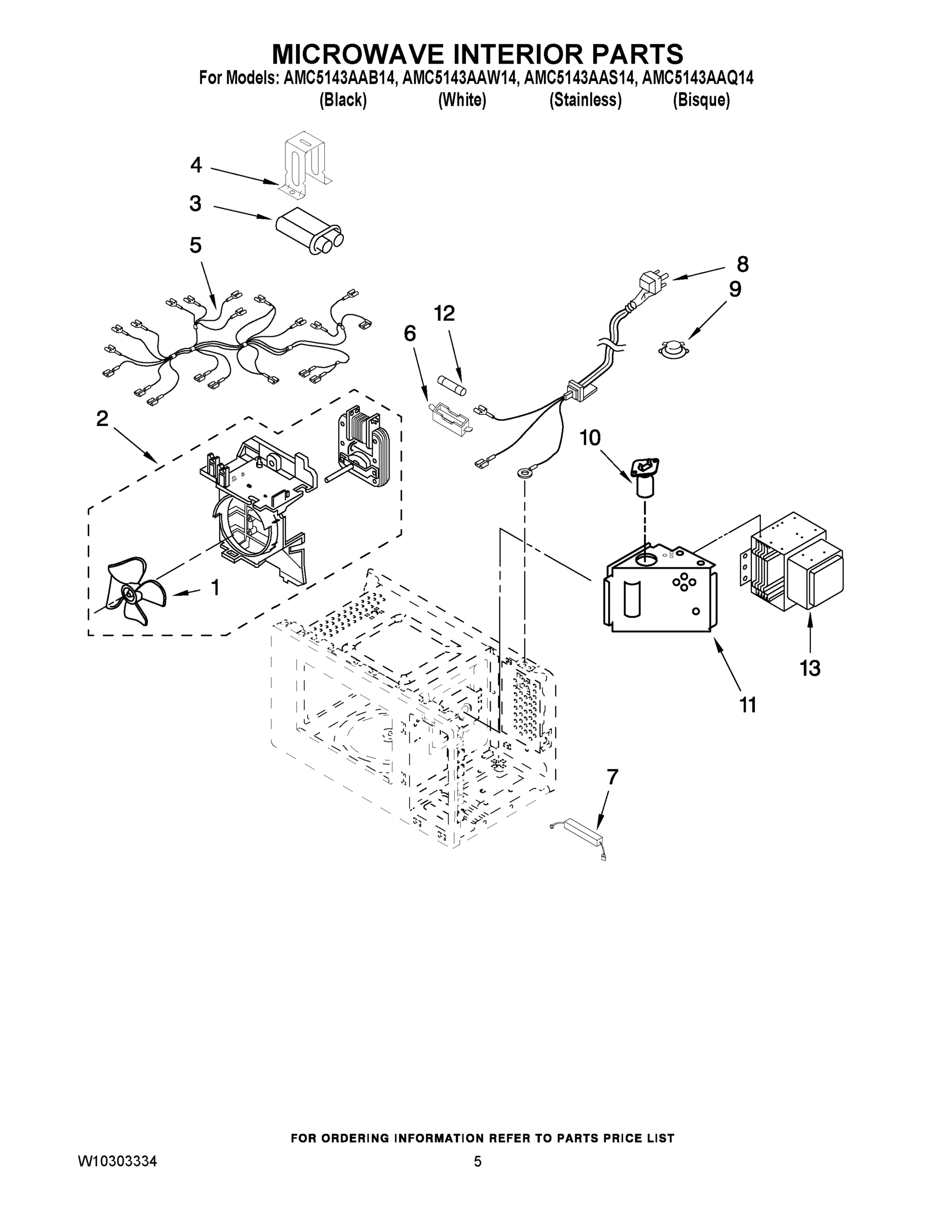 05 - MICROWAVE INTERIOR PARTS