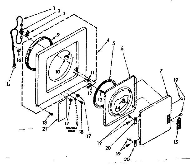 DRYER FRONT PANEL AND DOOR PARTS