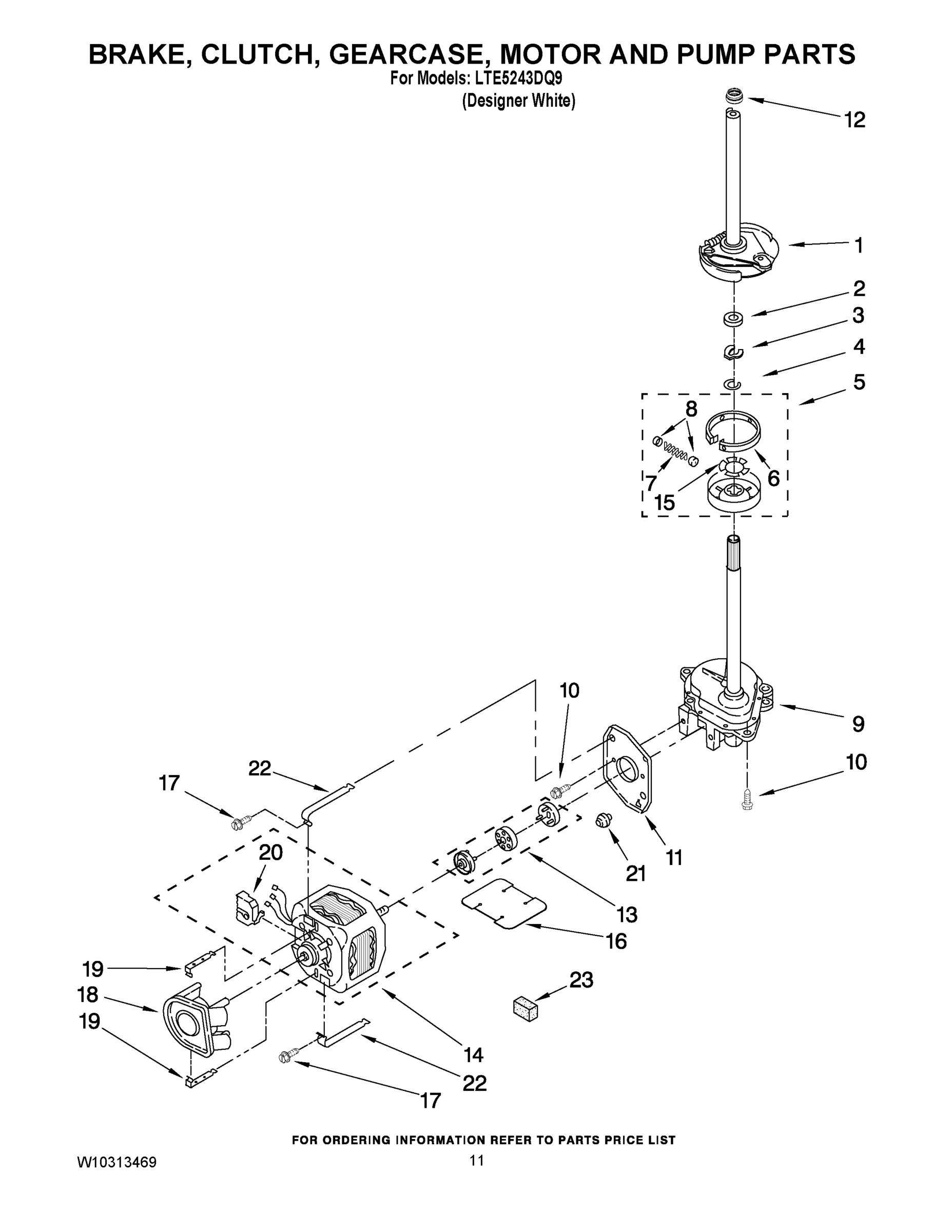 08 - BRAKE, CLUTCH, GEARCASE, MOTOR AND PUMP PARTS
