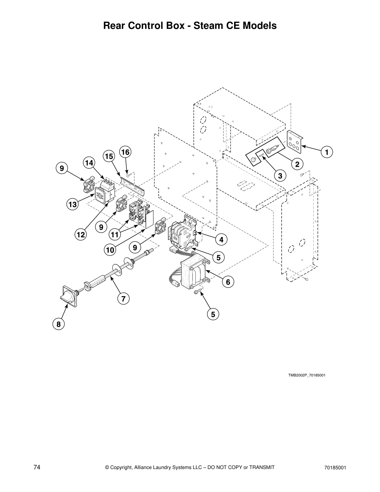 Rear Control Box - Steam CE Models