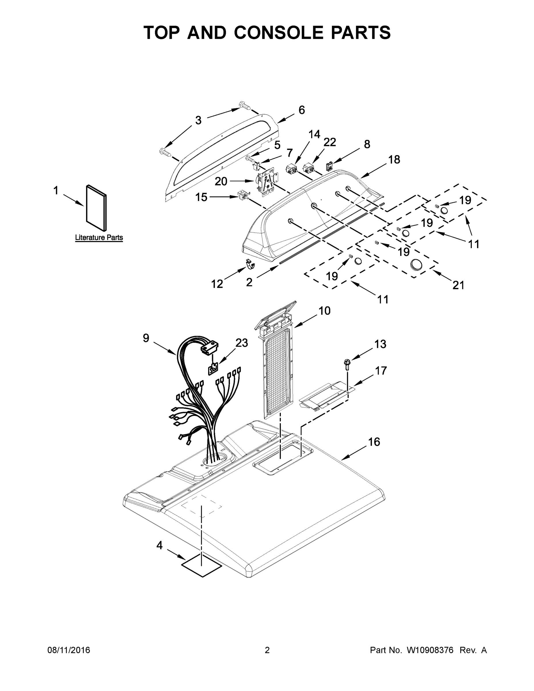 02 - TOP AND CONSOLE PARTS