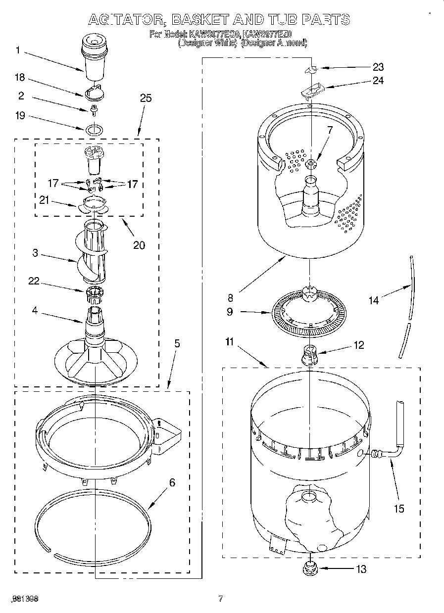 05 - AGITATOR, BASKET AND TUB