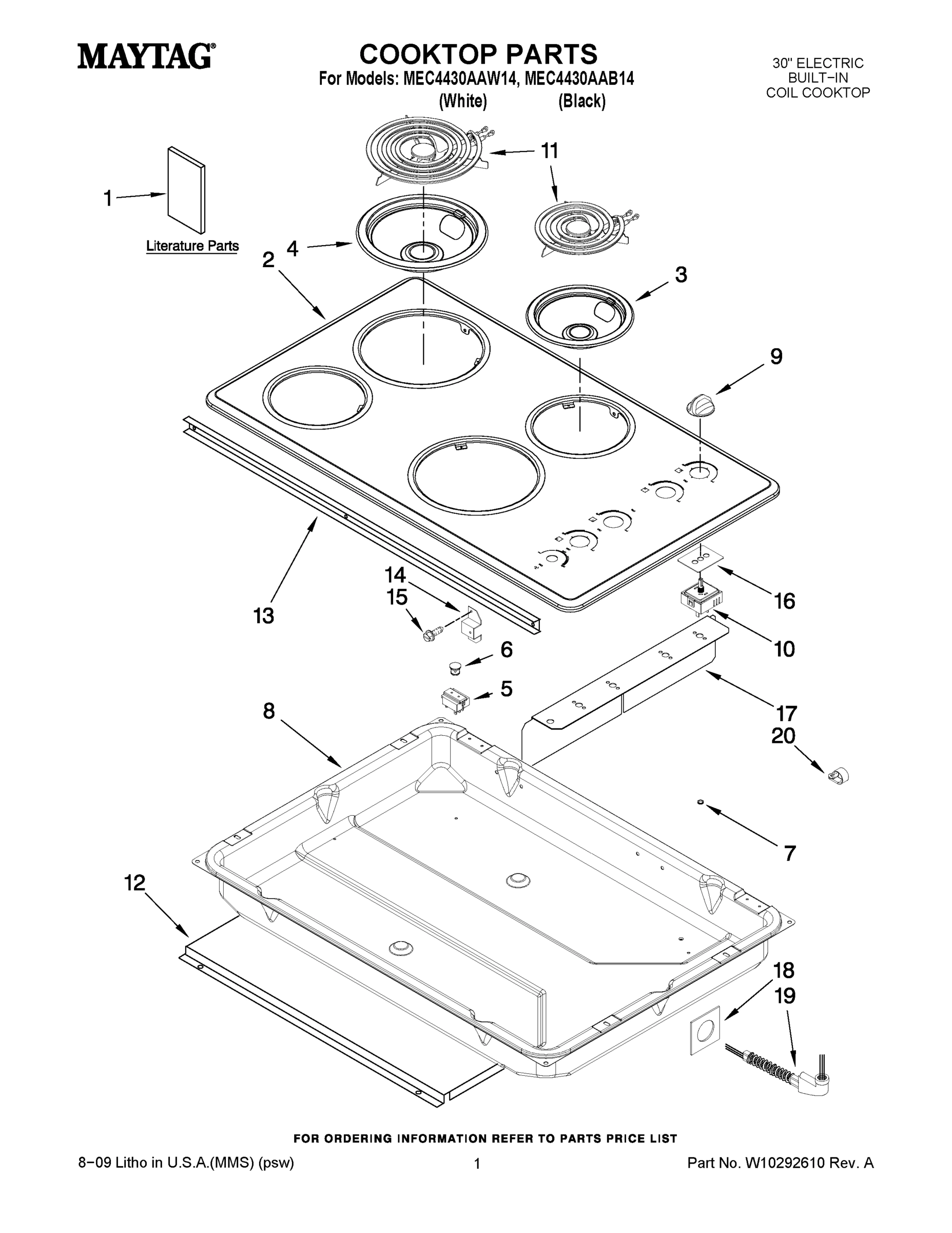 01 - COOKTOP PARTS
