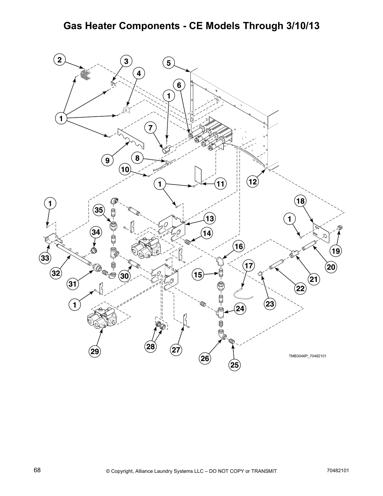 Gas Heater Components - CE Models Through 3/10/13