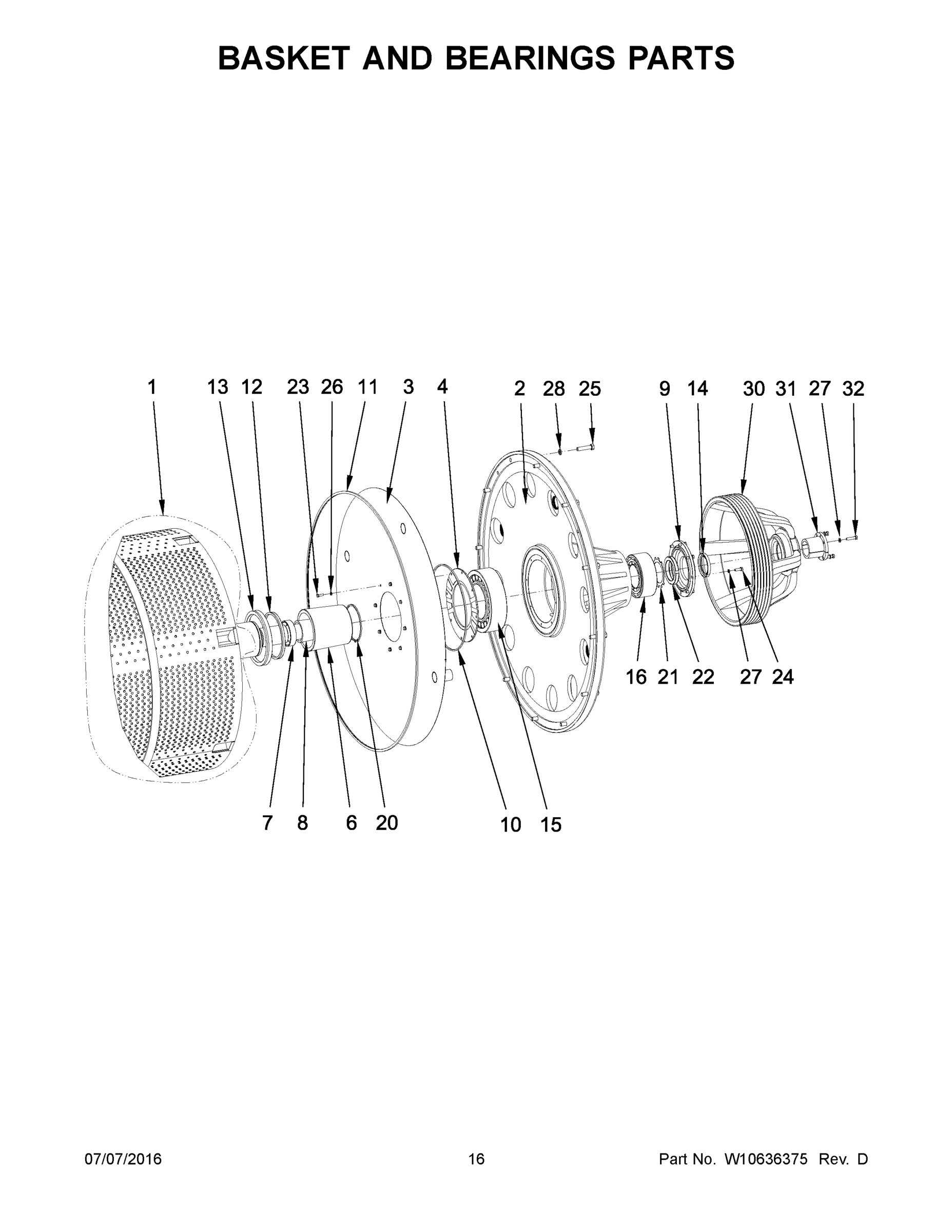 09 - BASKET AND BEARINGS PARTS
