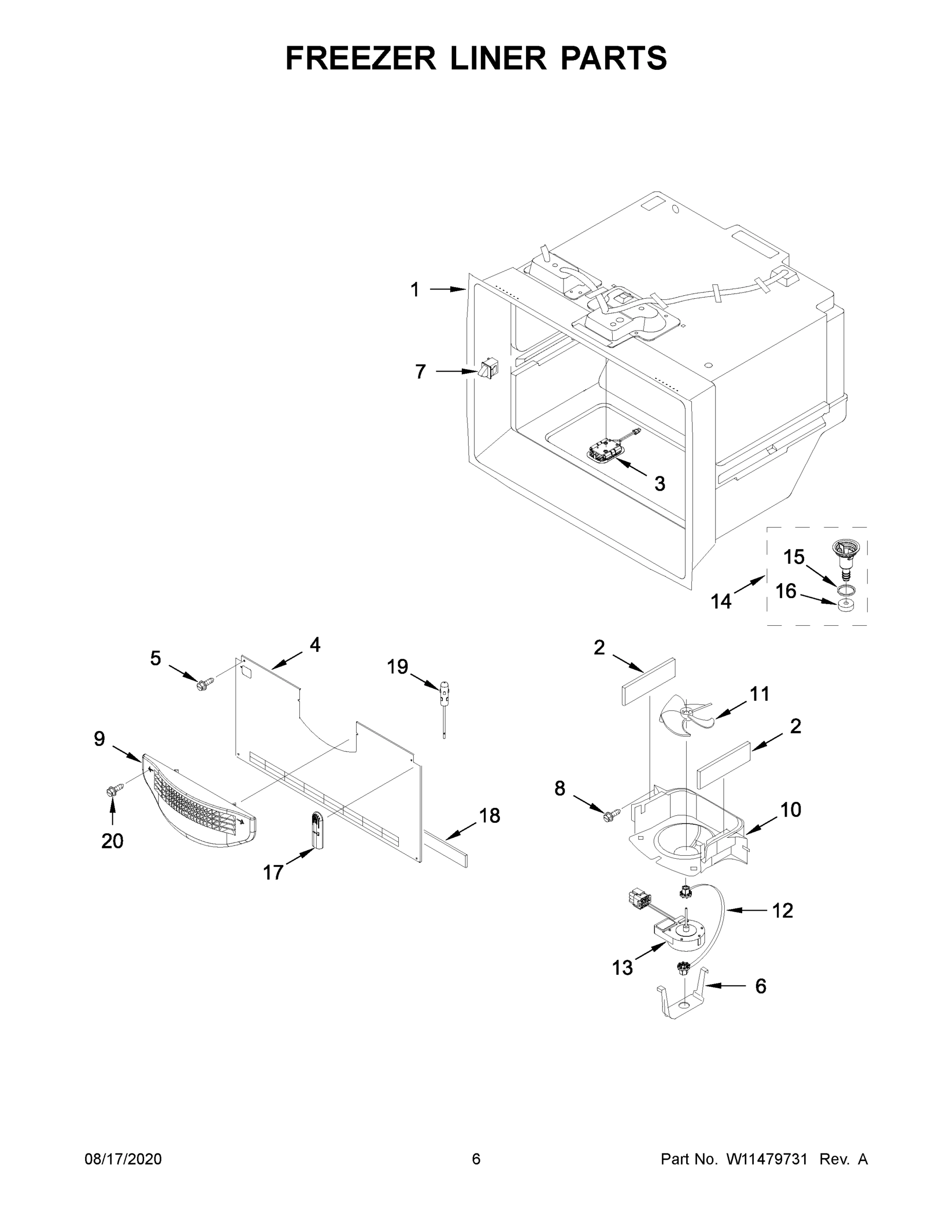 04 - FREEZER LINER PARTS