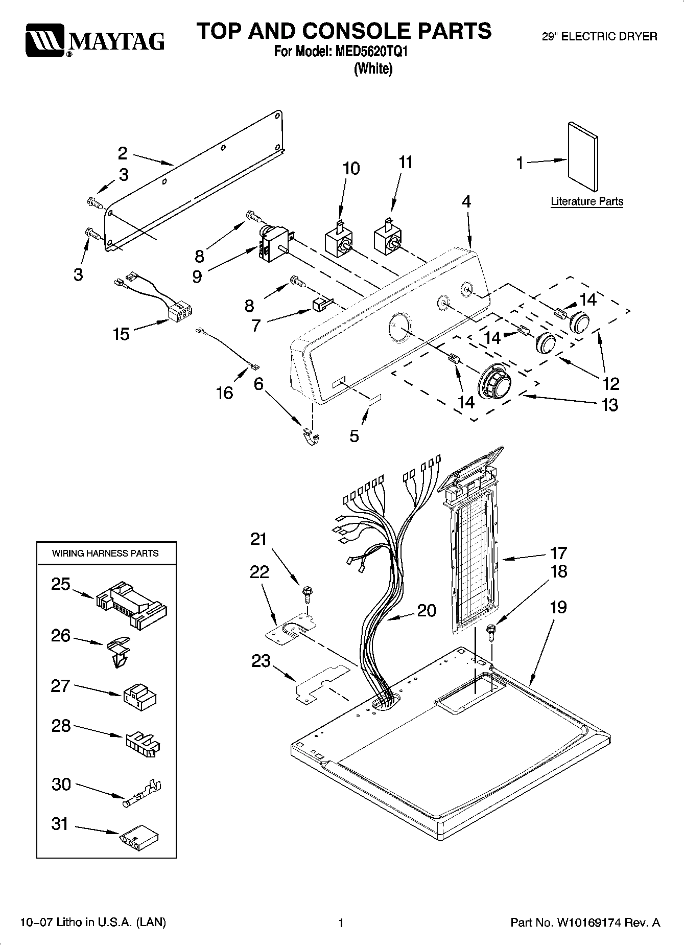 01 - TOP AND CONSOLE PARTS