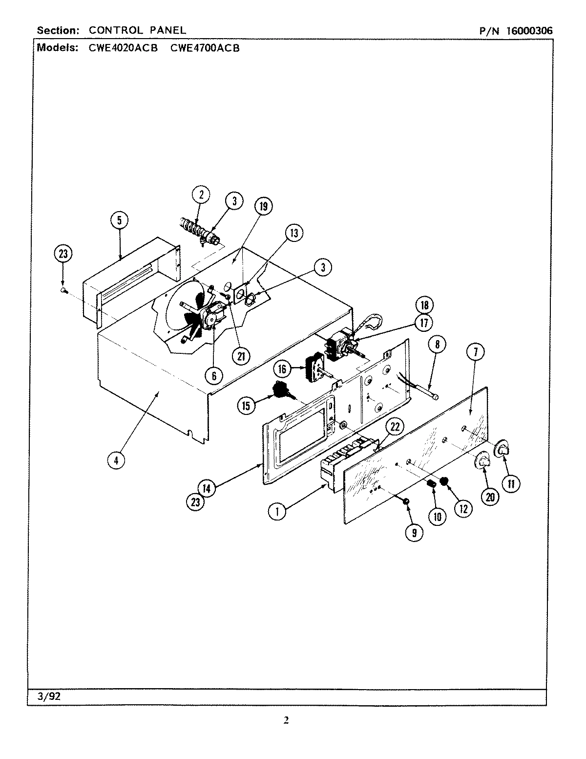 02 - CONTROL PANEL (CWE4020ACB, CWE4700ACB)