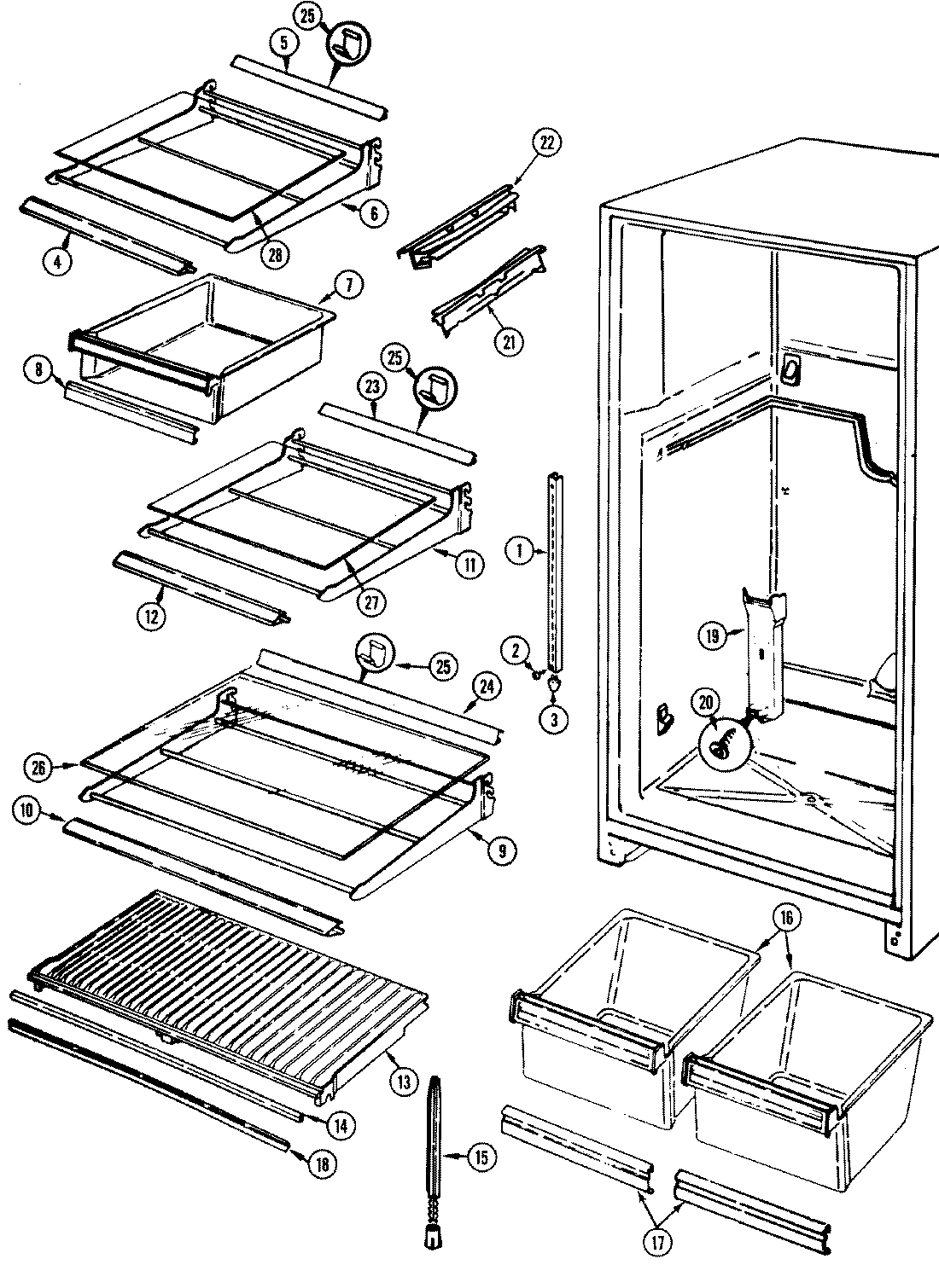02 - SHELVES & ACCESSORIES (B/M DJ24A)