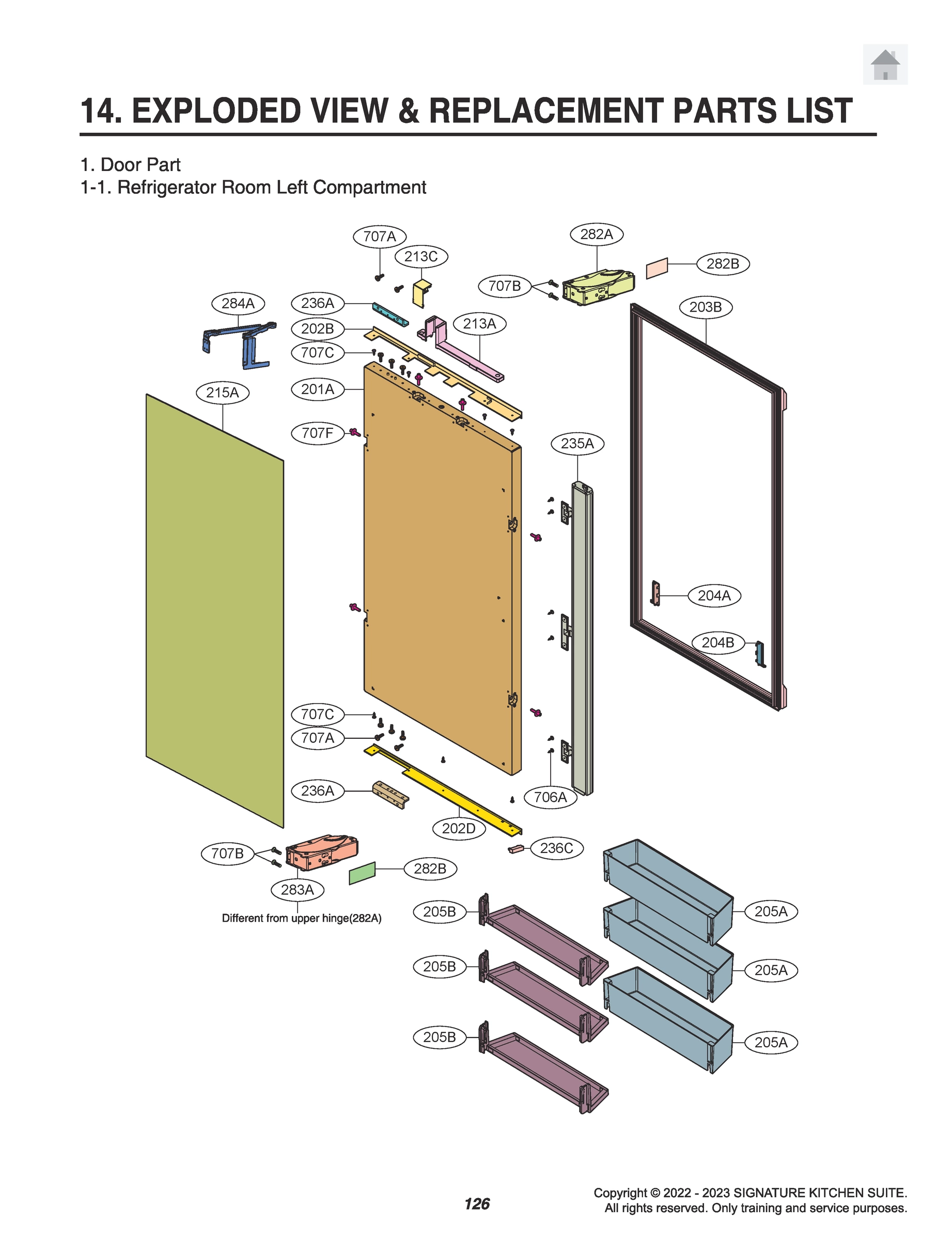REFRIGERATOR ROOM LEFT COMPARTMENT