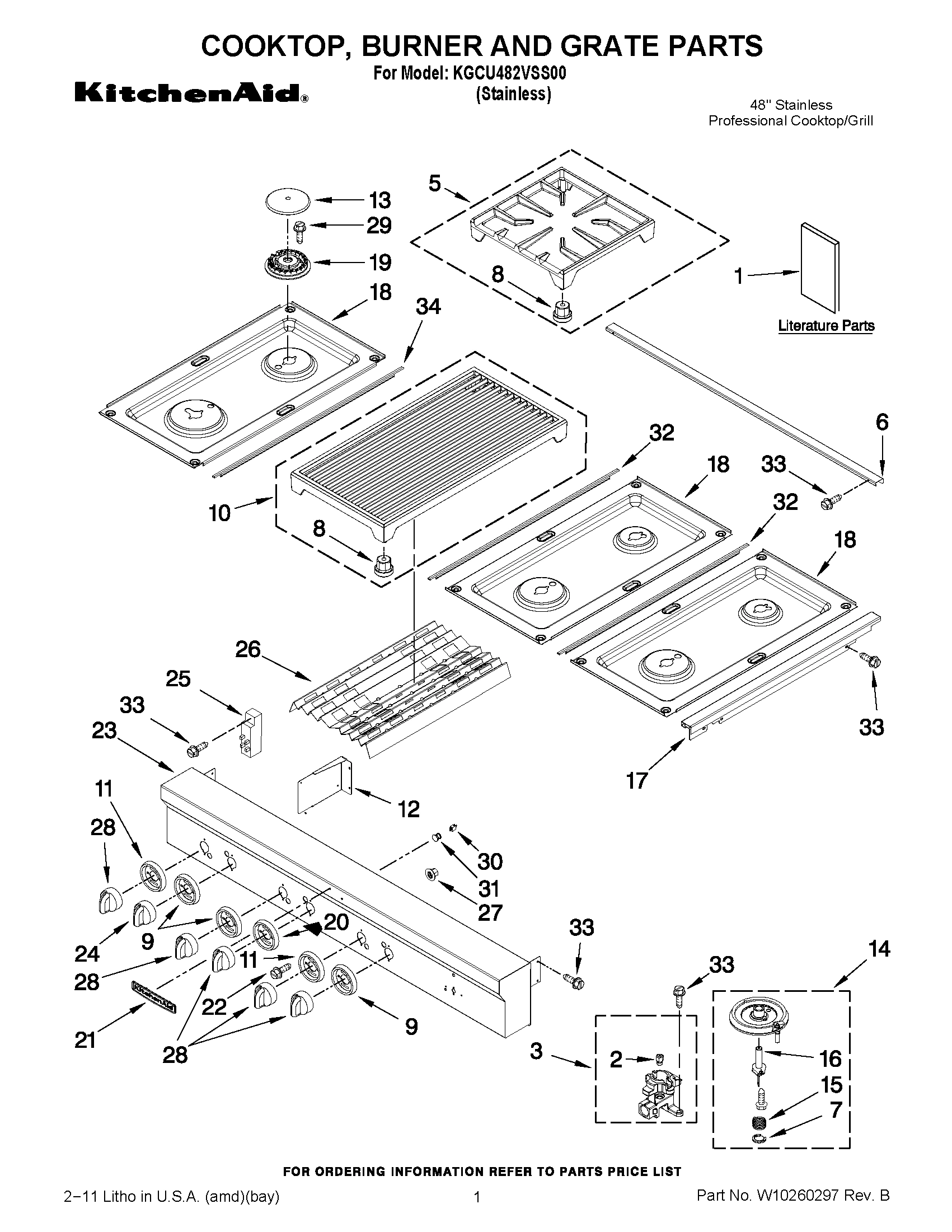 01 - COOKTOP, BURNER AND GRATE PARTS