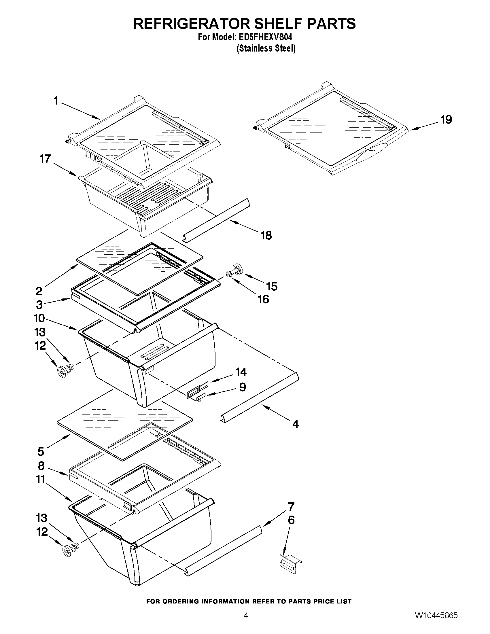 03 - REFRIGERATOR SHELF PARTS