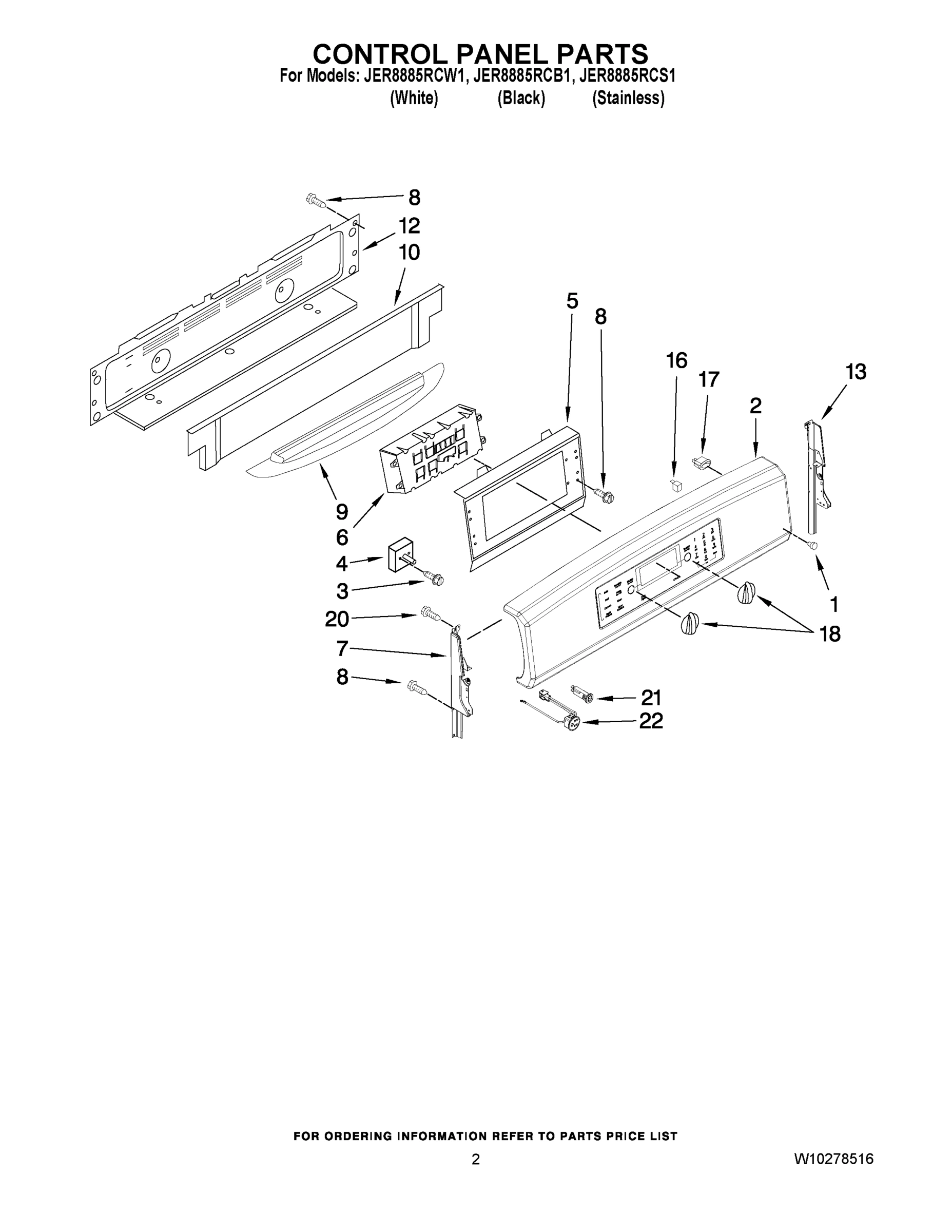 02 - CONTROL PANEL PARTS