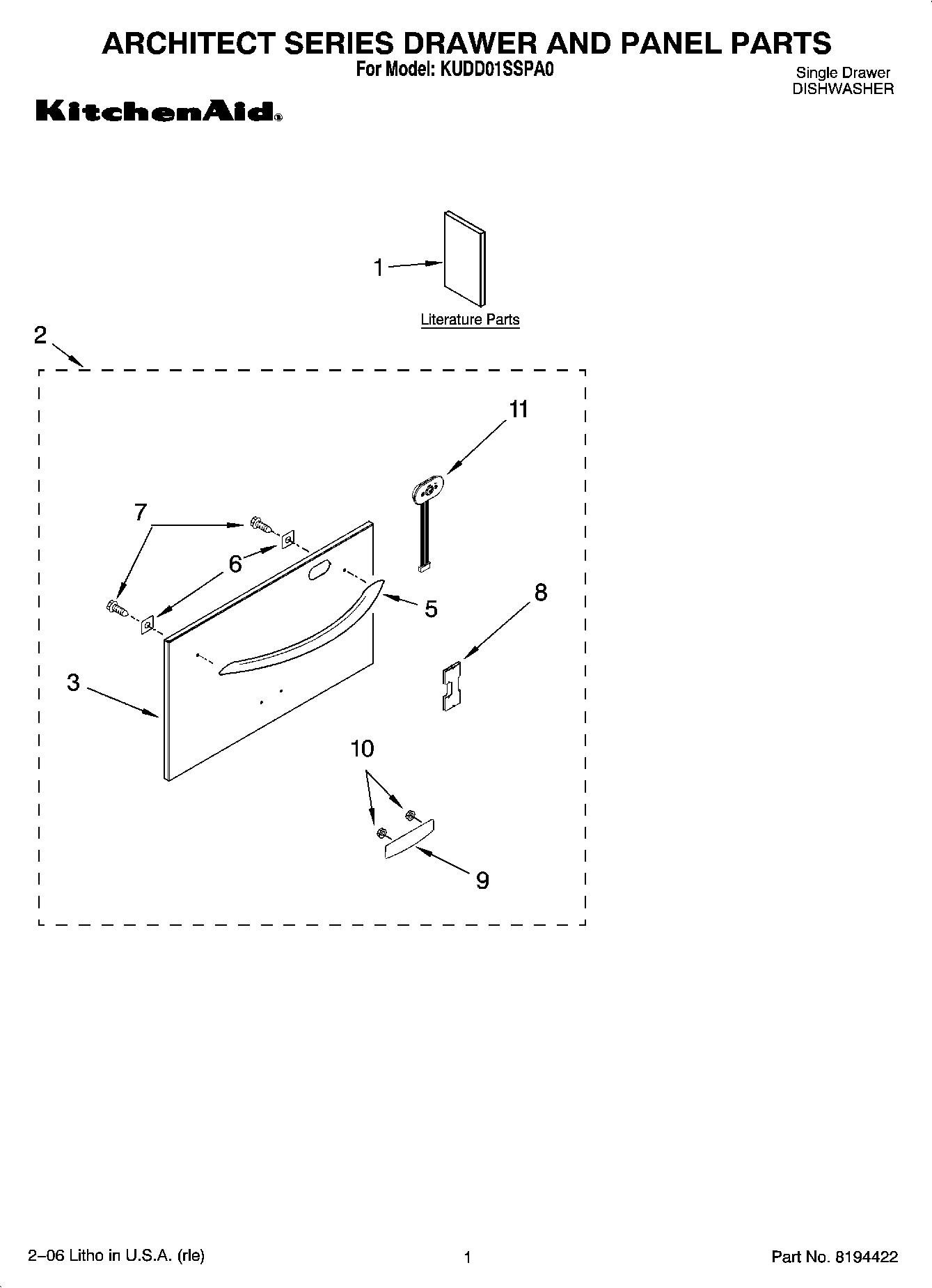 01 - ARCHITECT SERIES DRAWER AND PANEL PARTS