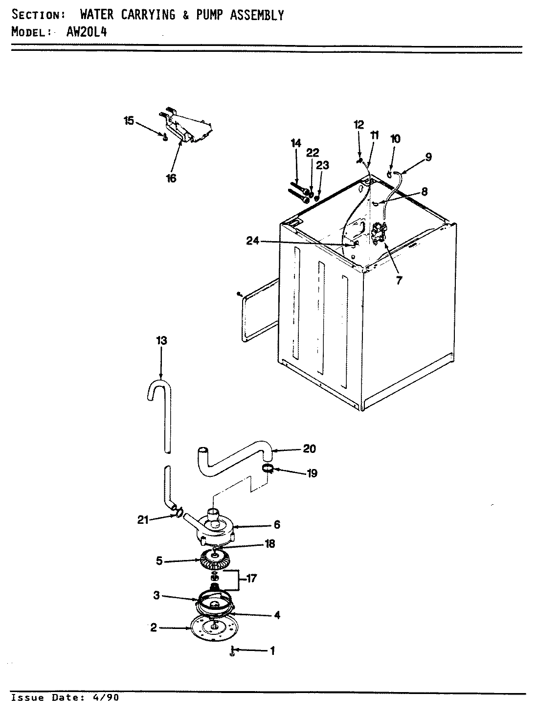 06 - WATER CARRYING & PUMP ASSY. (REV. E-F)