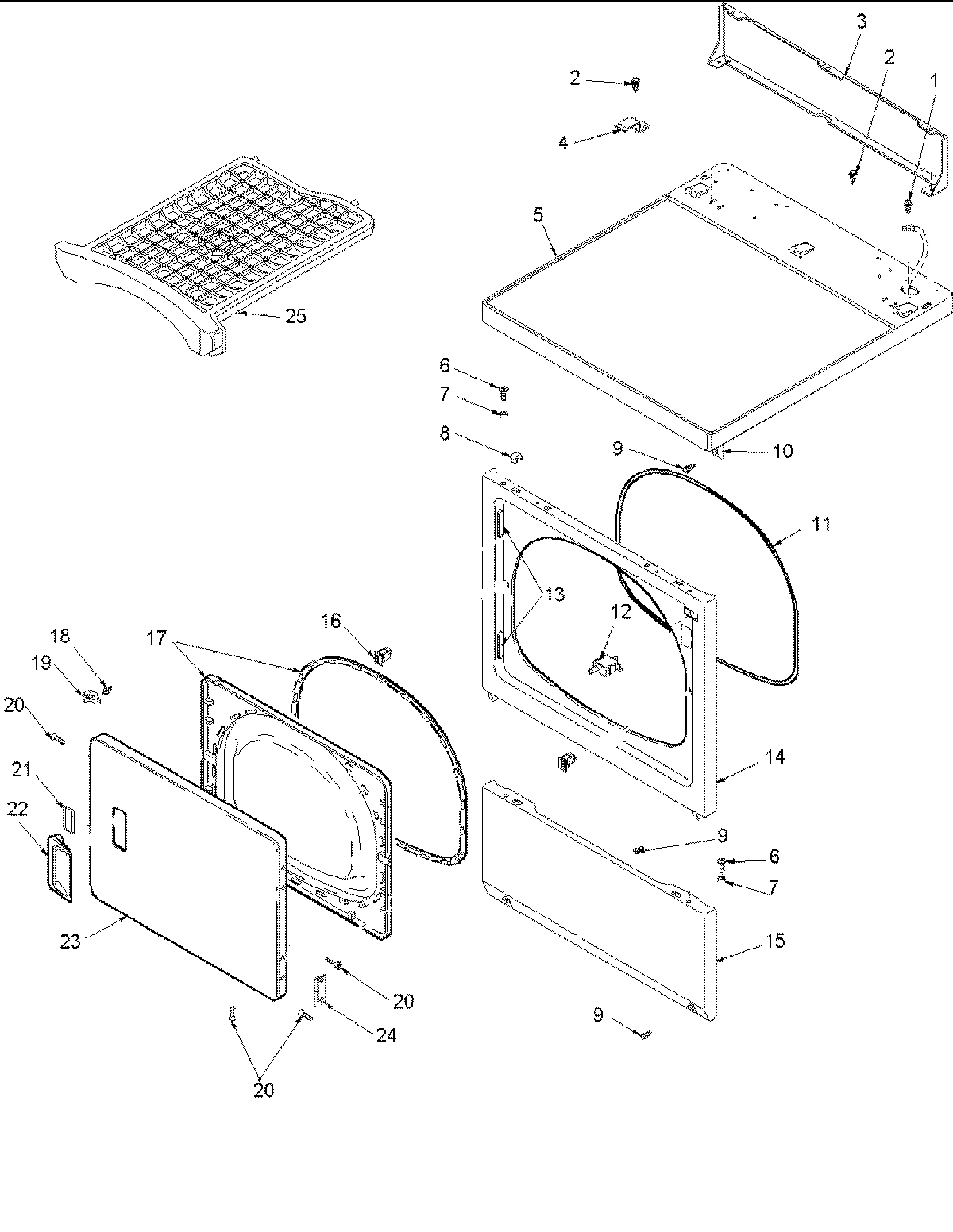 03 - DOOR & FRONT, ACCESS & TOP PANELS