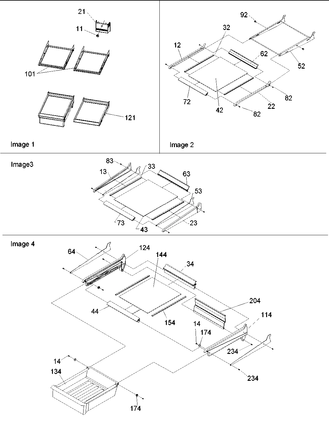 11 - Ref. Feature, Shelf & Meatkeeper Assy