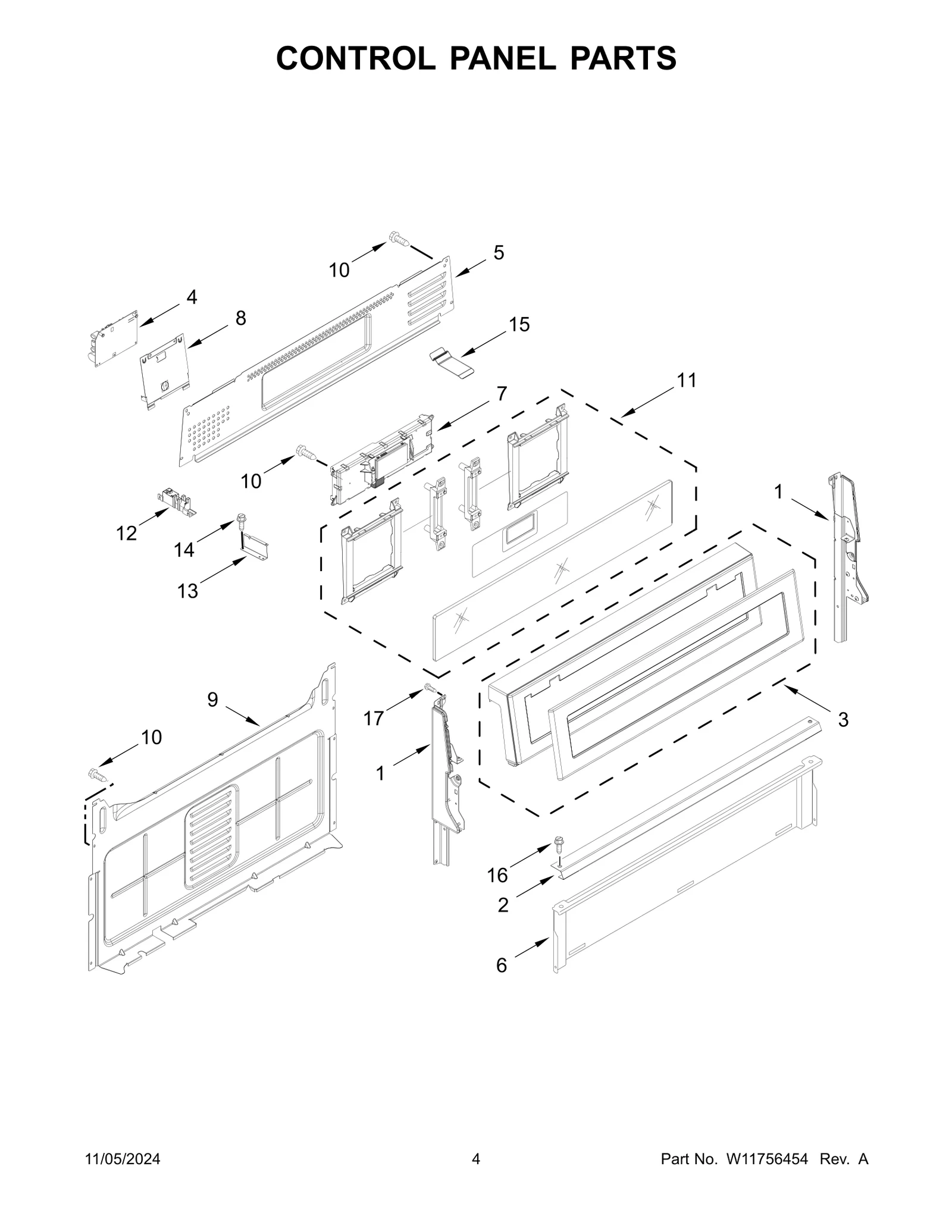 CONTROL PANEL PARTS