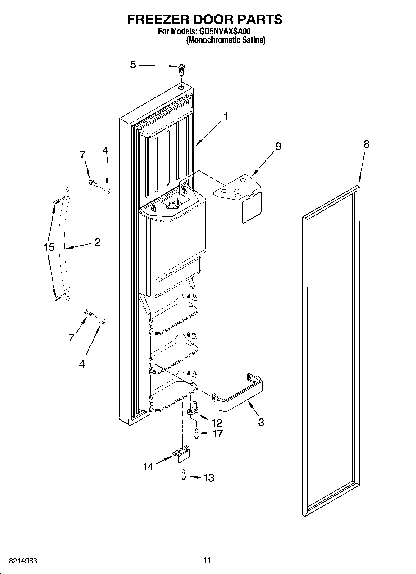 07 - FREEZER DOOR PARTS