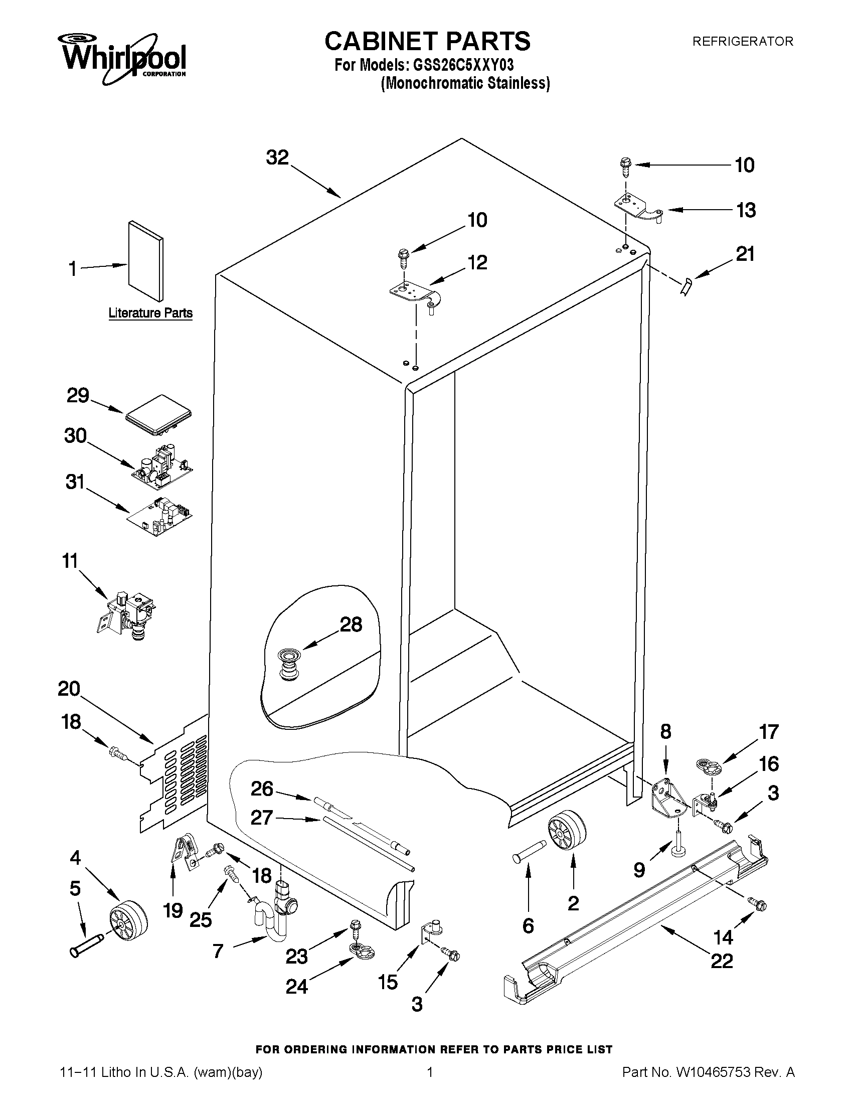 01 - CABINET PARTS