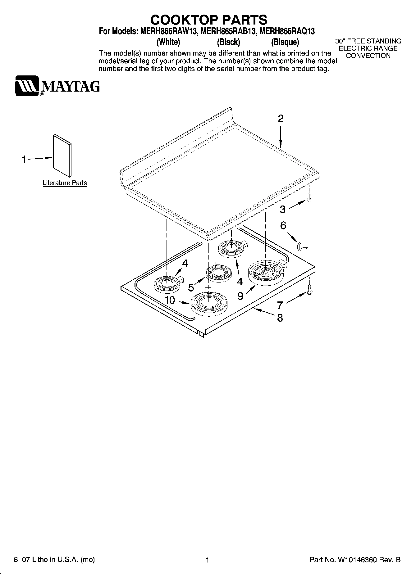 01 - COOKTOP PARTS