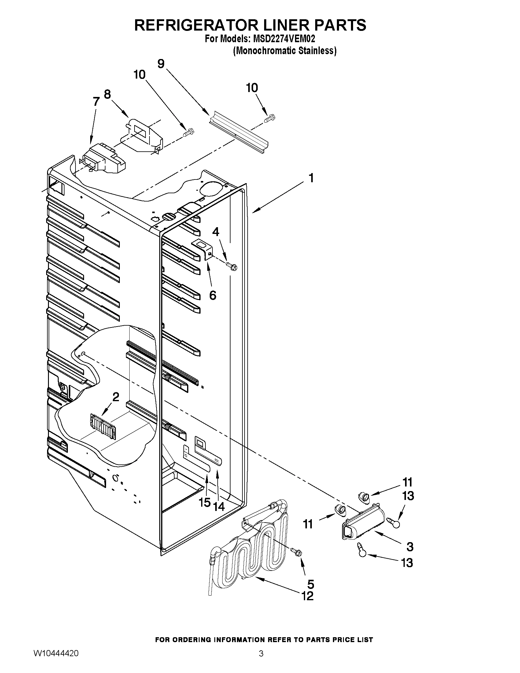 02 - REFRIGERATOR LINER PARTS