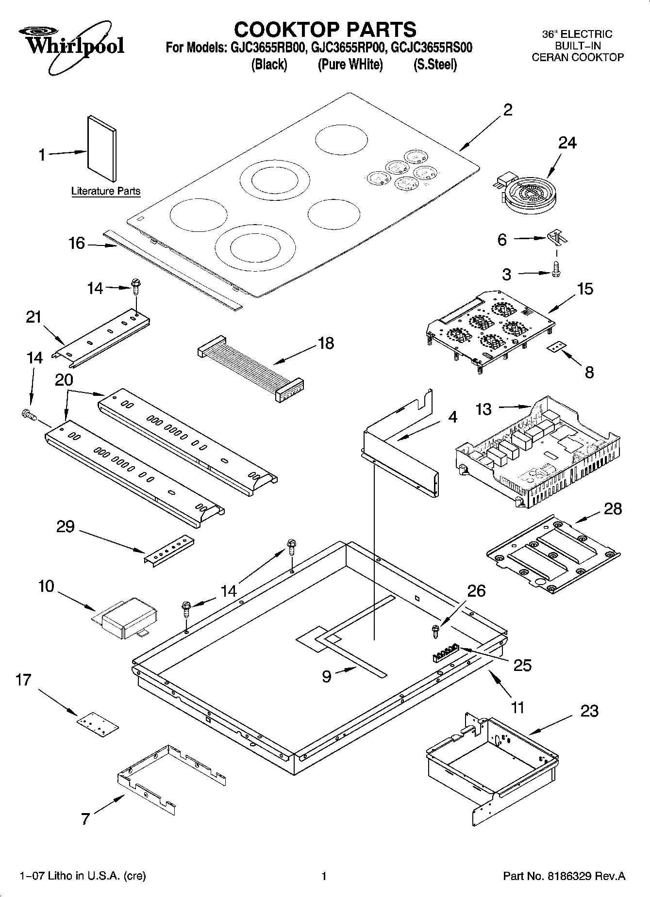 01 - COOKTOP PARTS, OPTIONAL PARTS