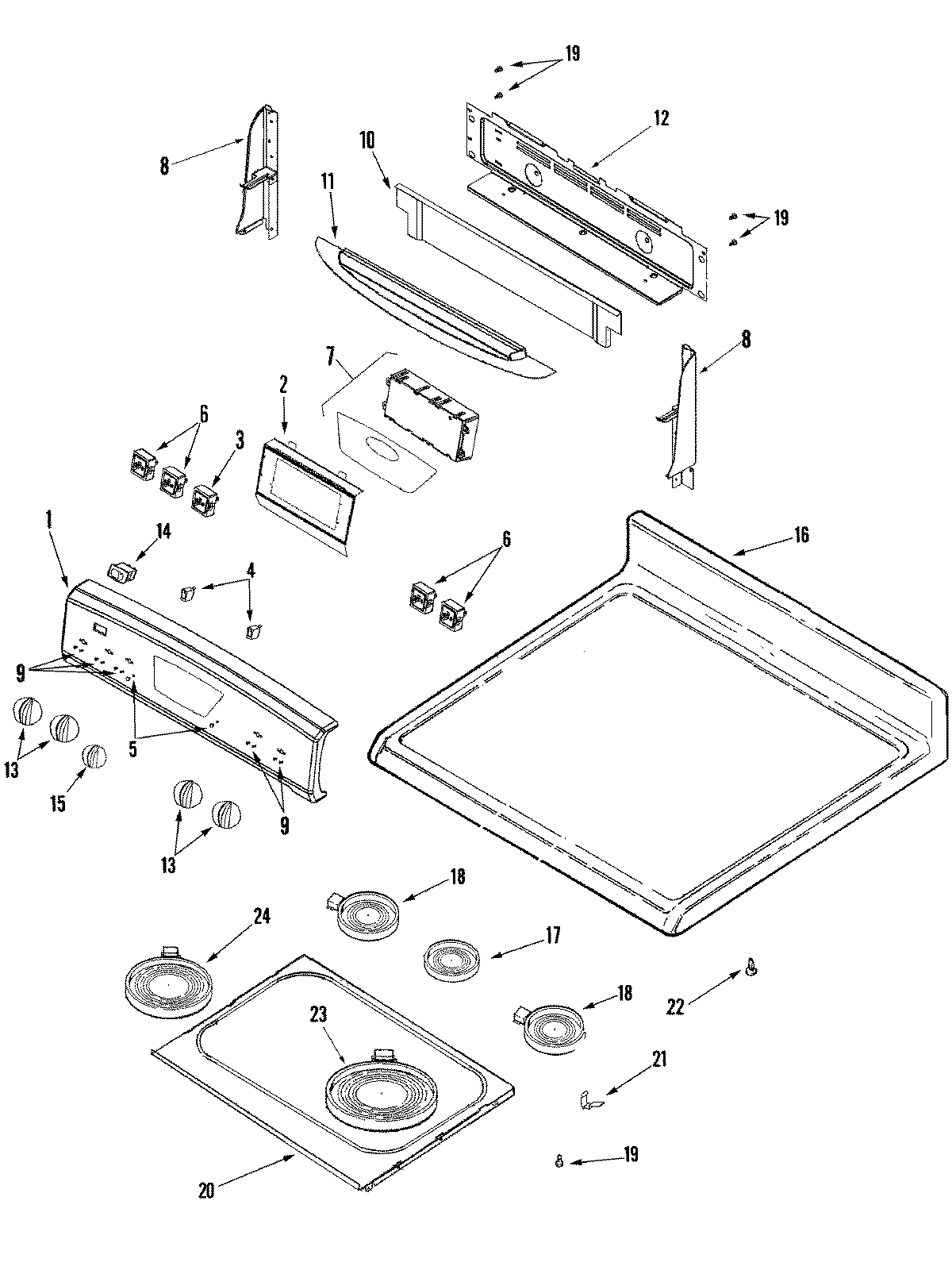 03 - CONTROL PANEL/TOP ASSEMBLY