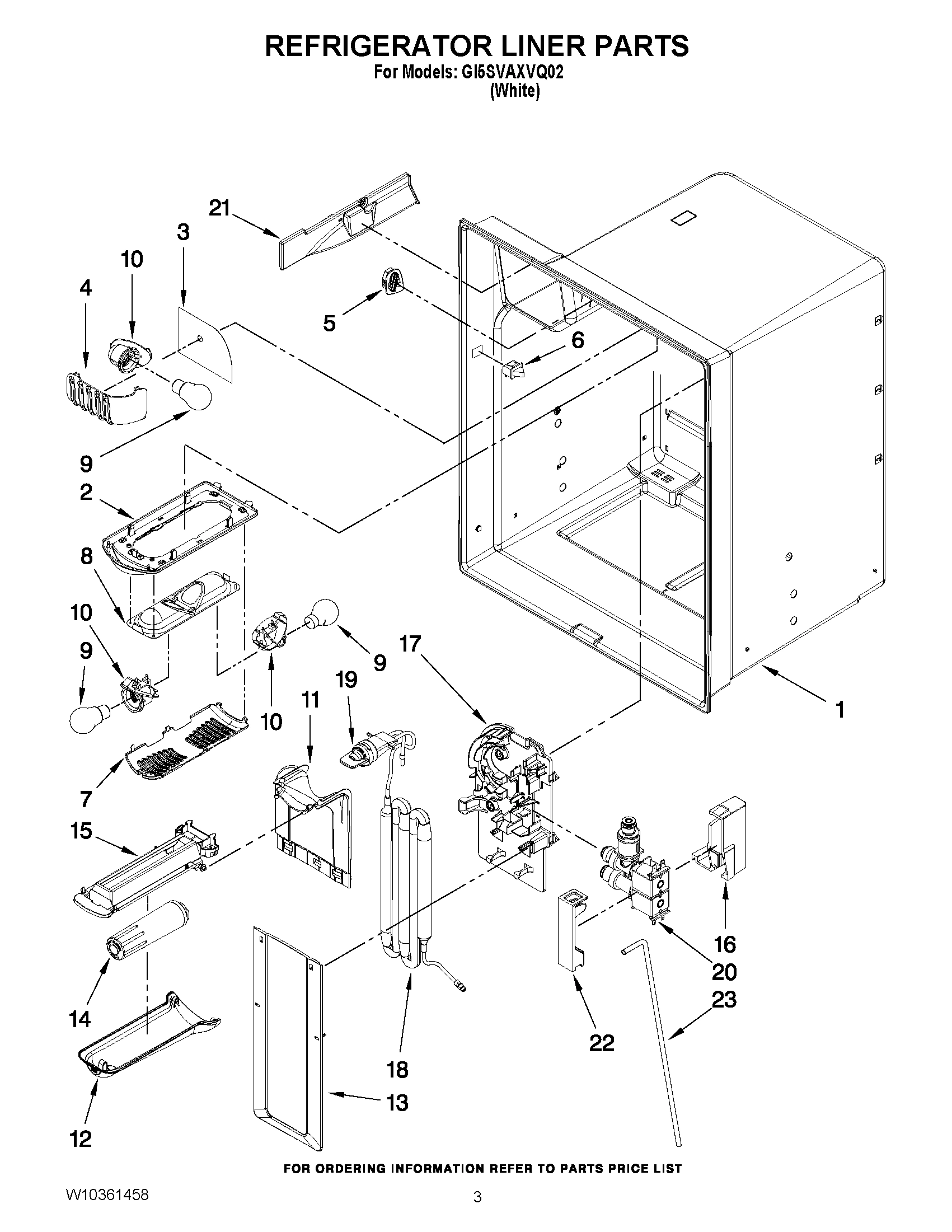02 - REFRIGERATOR LINER PARTS