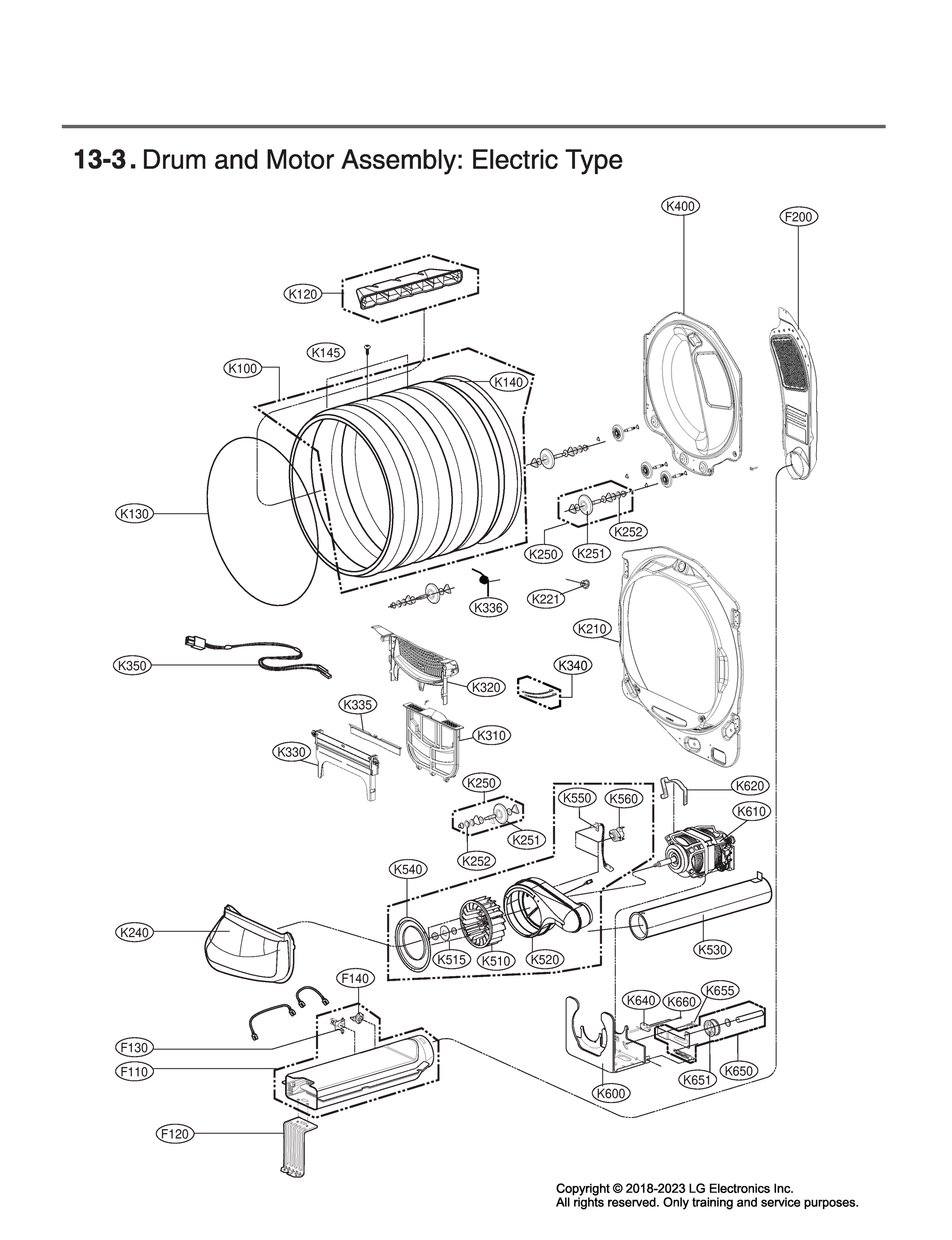 DRUM AND MOTOR ASSEMBLY