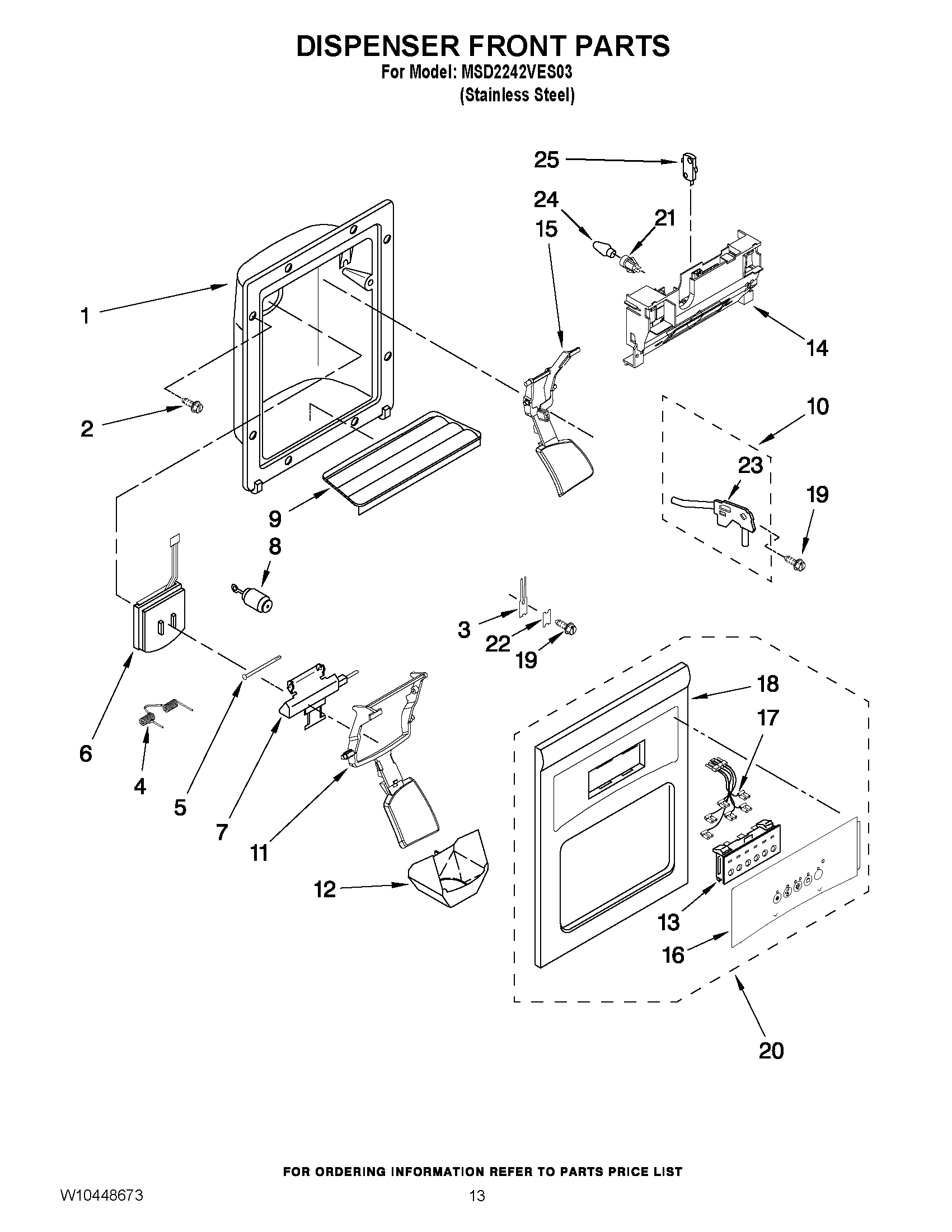 08 - DISPENSER FRONT PARTS
