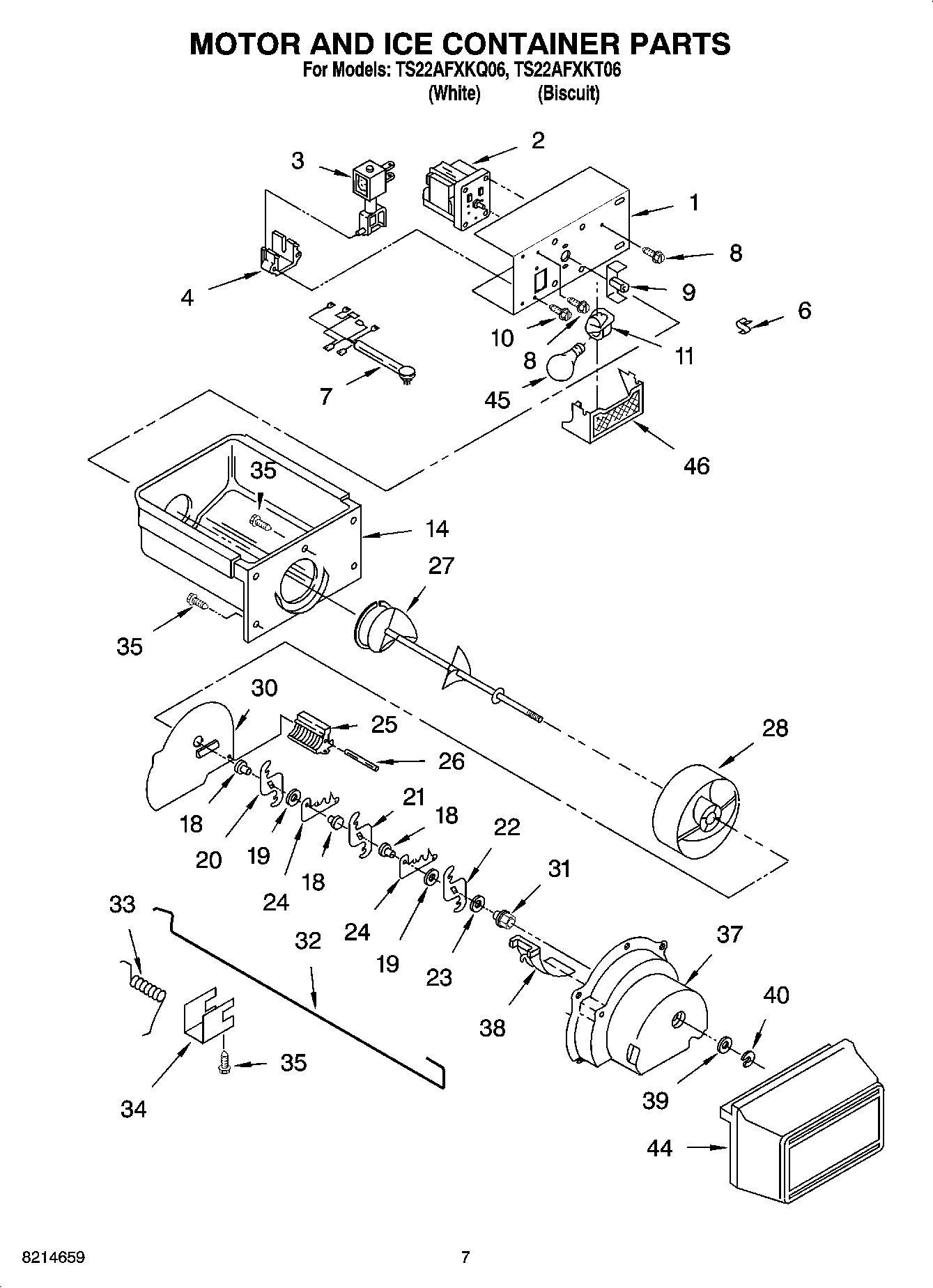 06 - MOTOR AND ICE CONTAINER PARTS