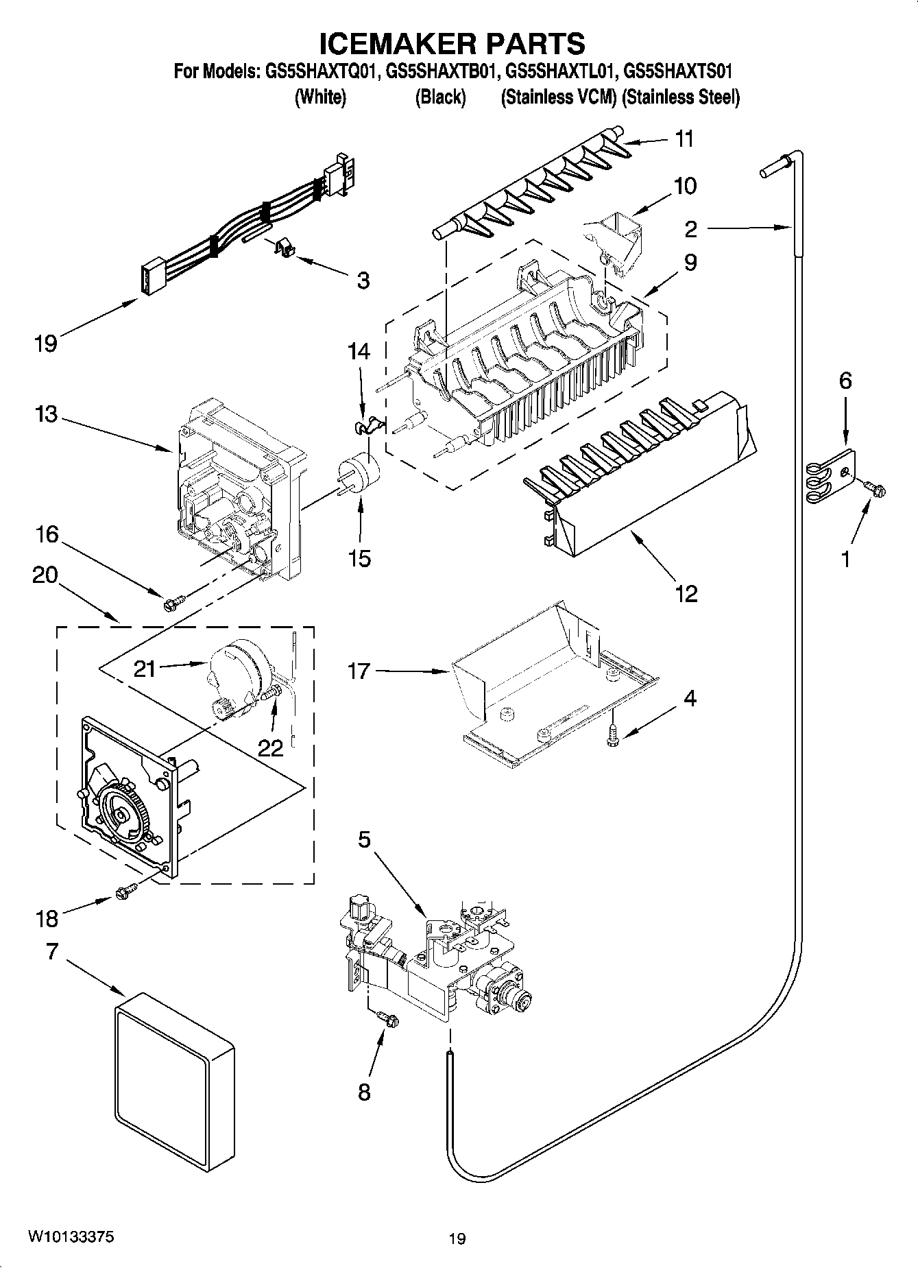 12 - ICEMAKER PARTS, OPTIONAL PARTS (NOT INCLUDED)
